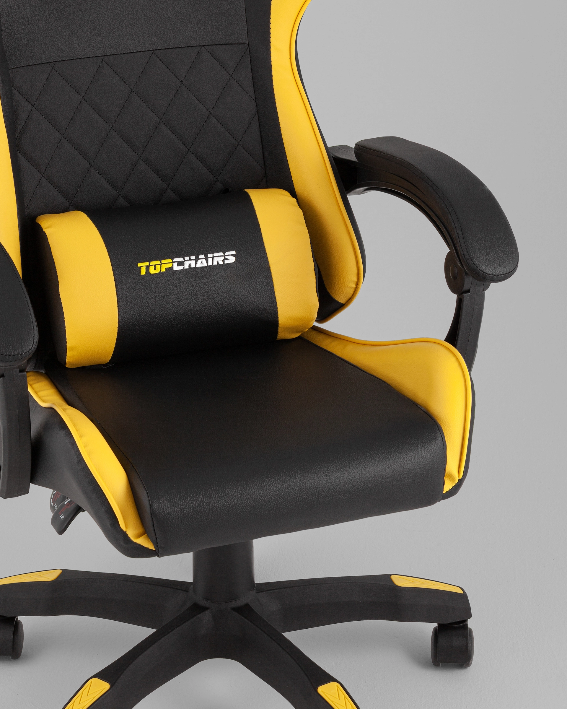 Кресло спортивное TopChairs MG-7043 черно-жёлтый