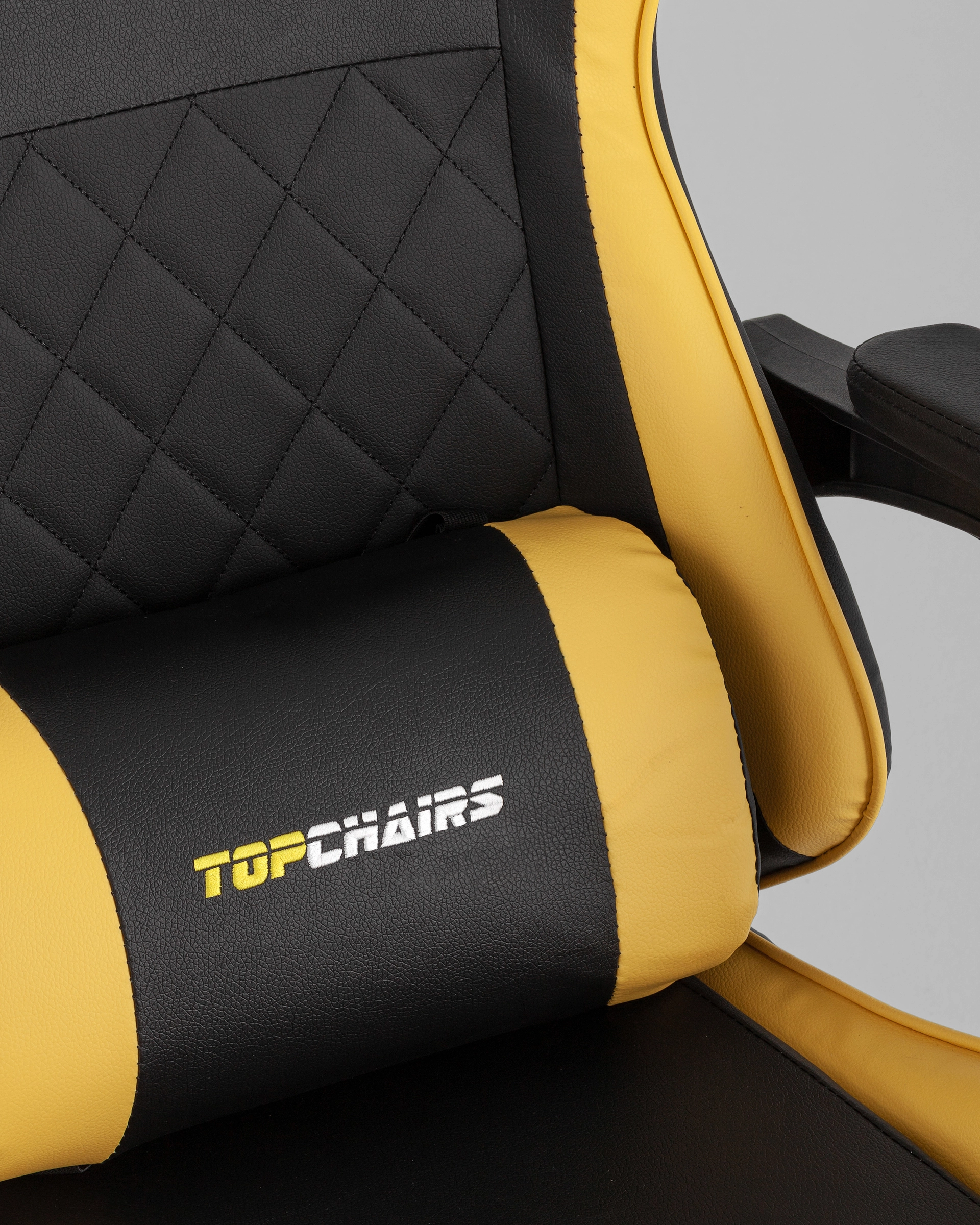 Кресло спортивное TopChairs MG-7043 черно-жёлтый