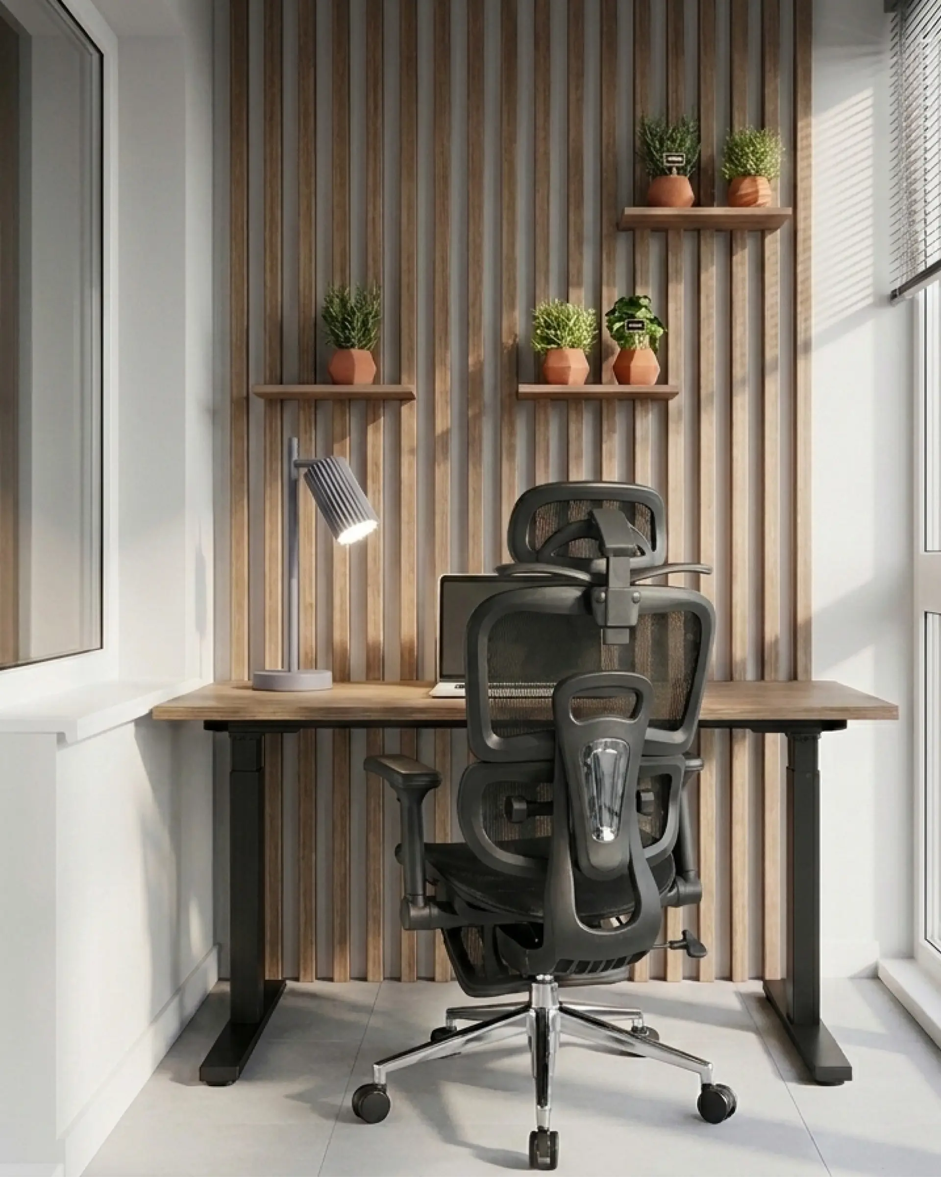 Кресло офисное TopChairs Stich с оттоманкой черный