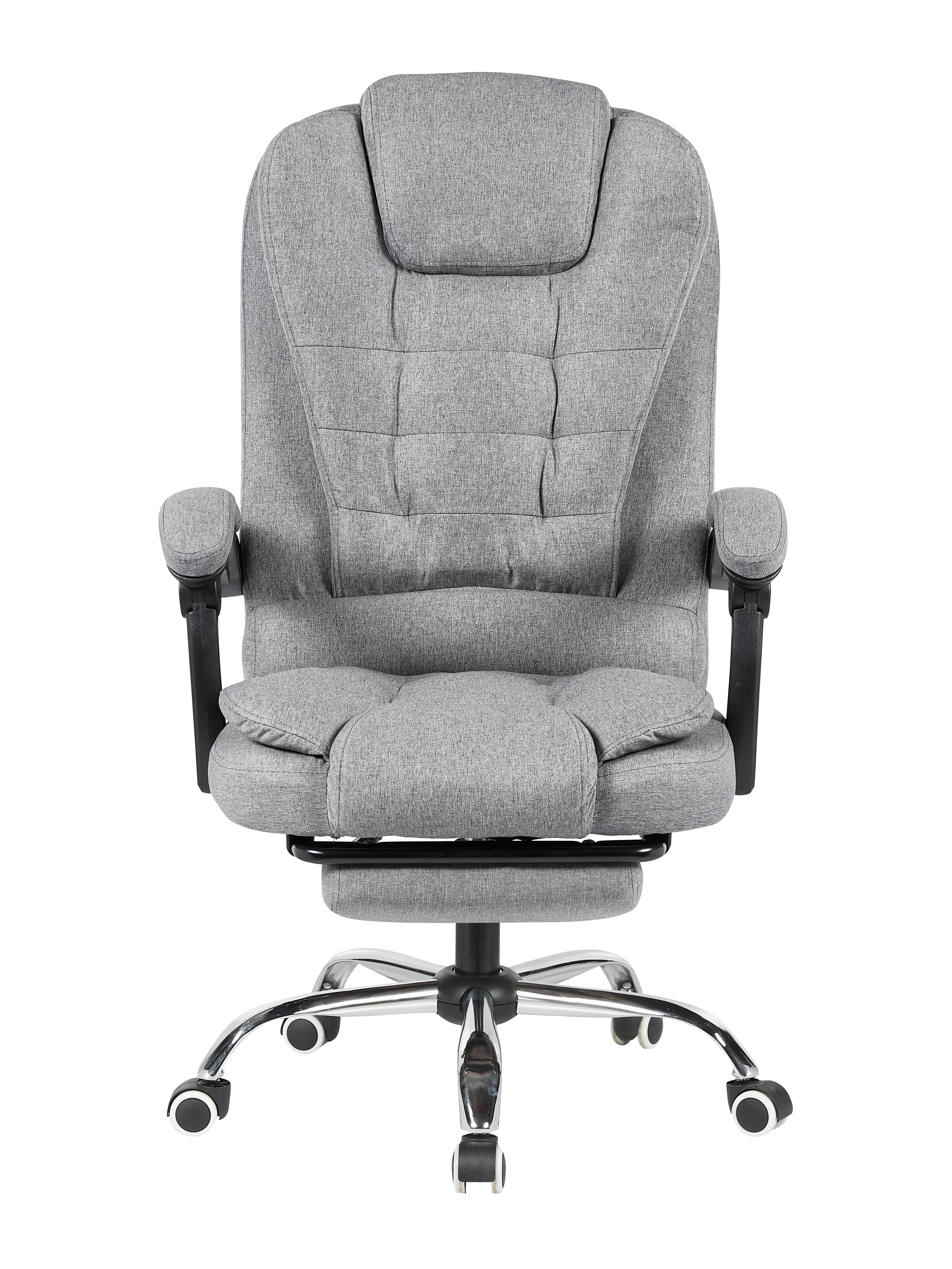 Кресло руководителя TopChairs President NEW серое в ткани