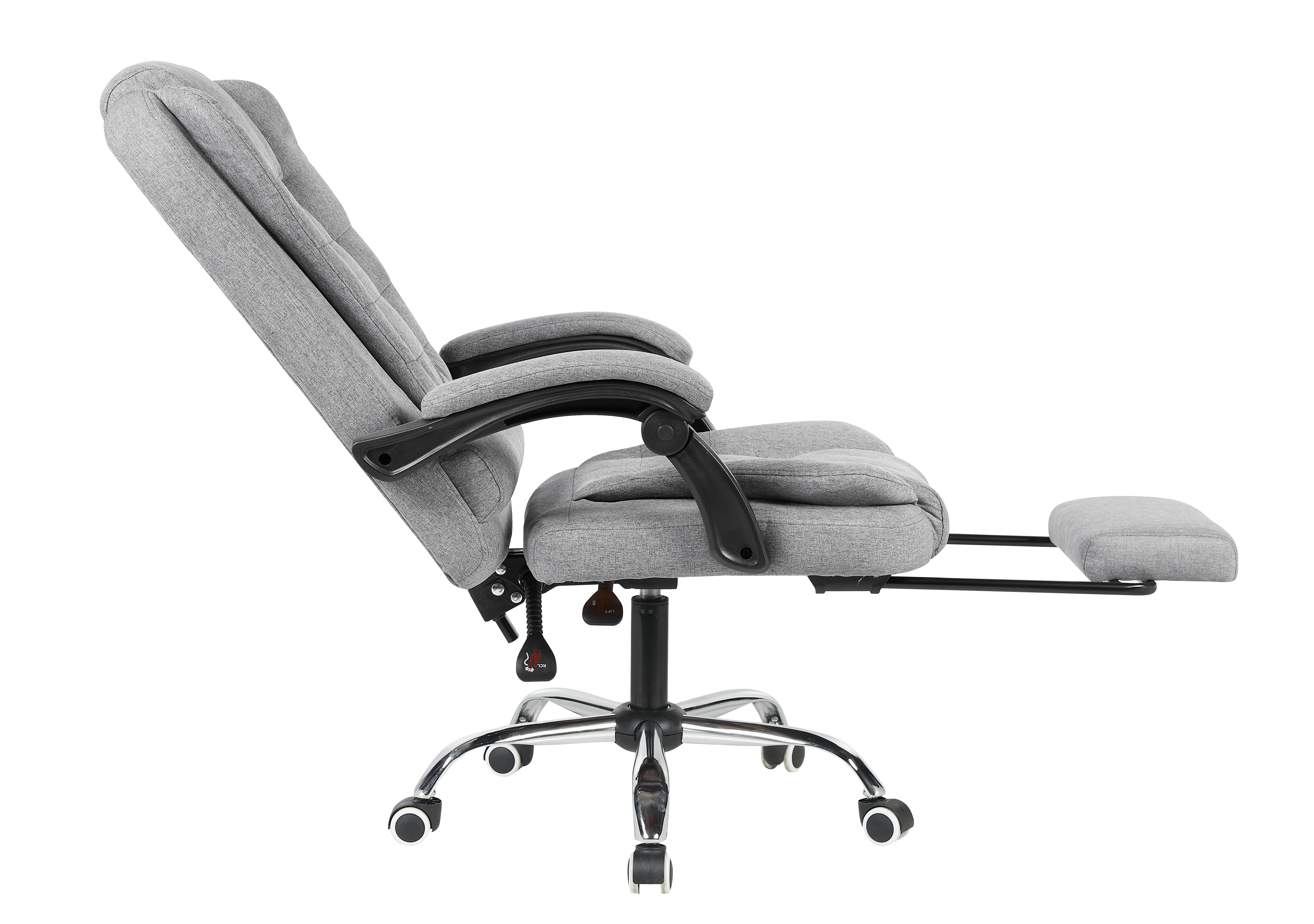 Кресло руководителя TopChairs President NEW серое в ткани