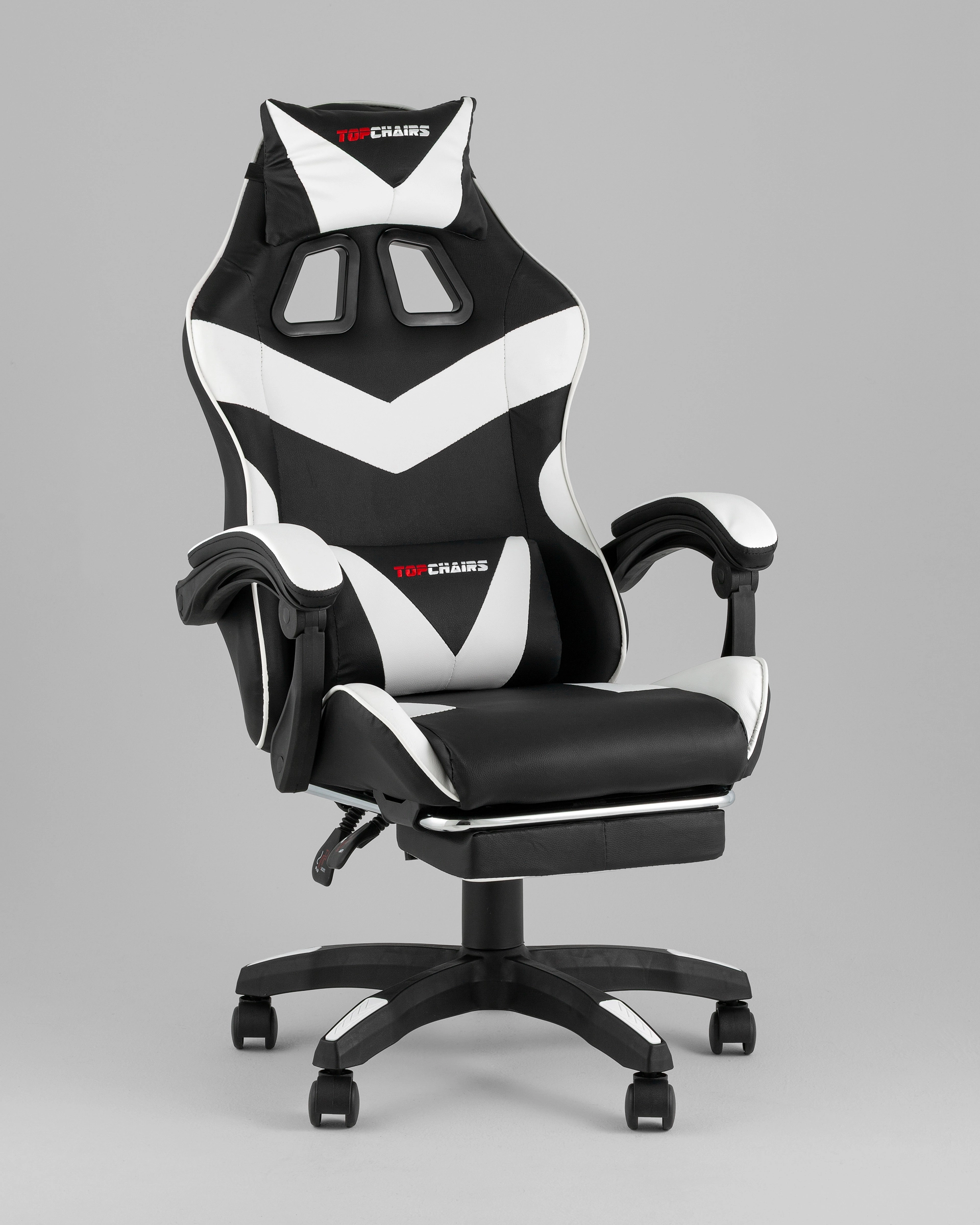 Кресло спортивное TopChairs MG-7019 черно-белый