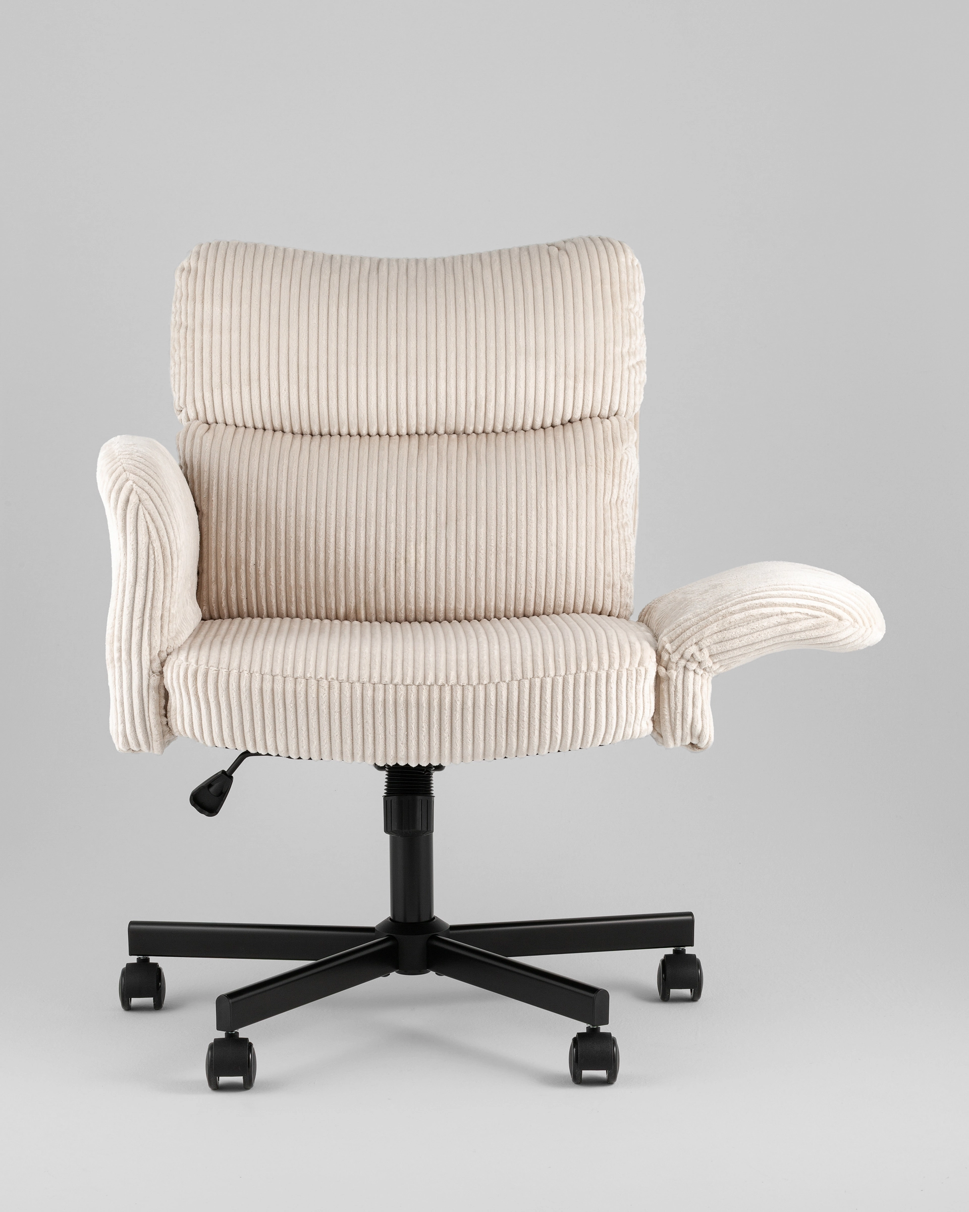 Кресло офисное TopChairs Nami с откидными подлокотниками кремовый