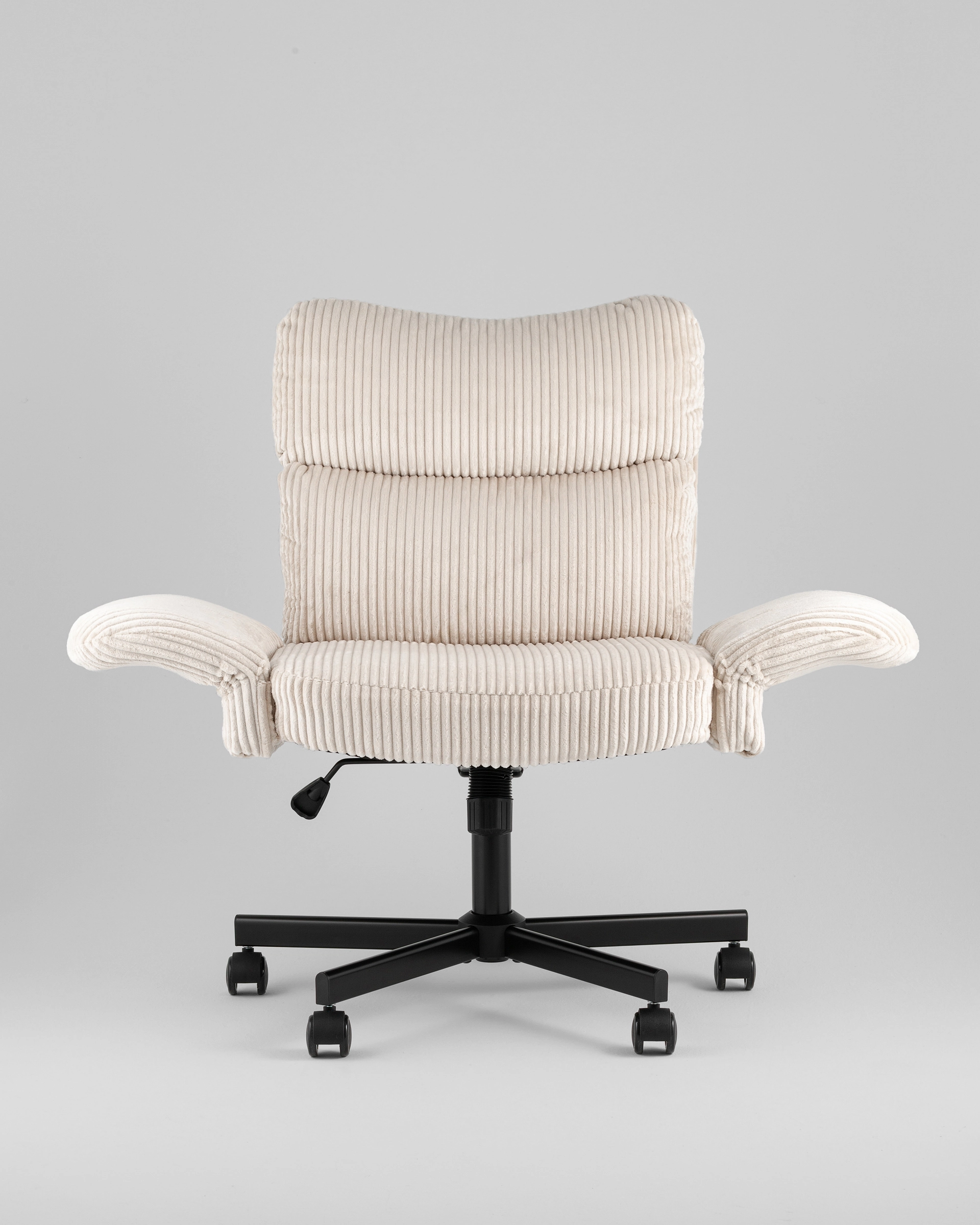 Кресло офисное TopChairs Nami с откидными подлокотниками кремовый