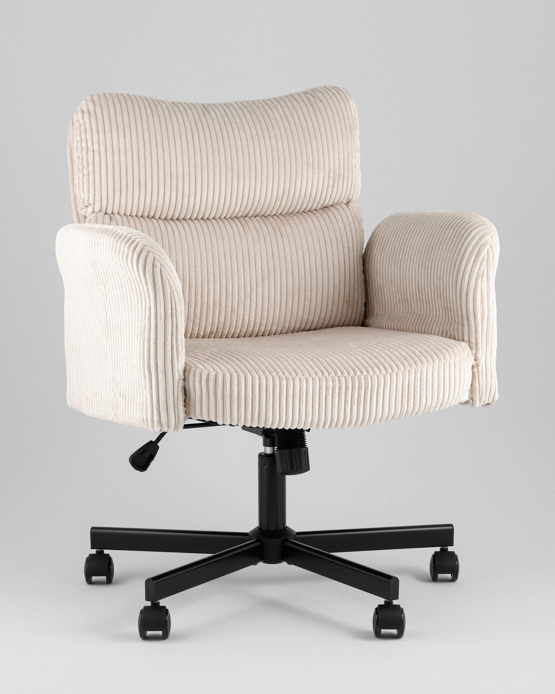 Кресло офисное TopChairs Nami с откидными подлокотниками кремовый