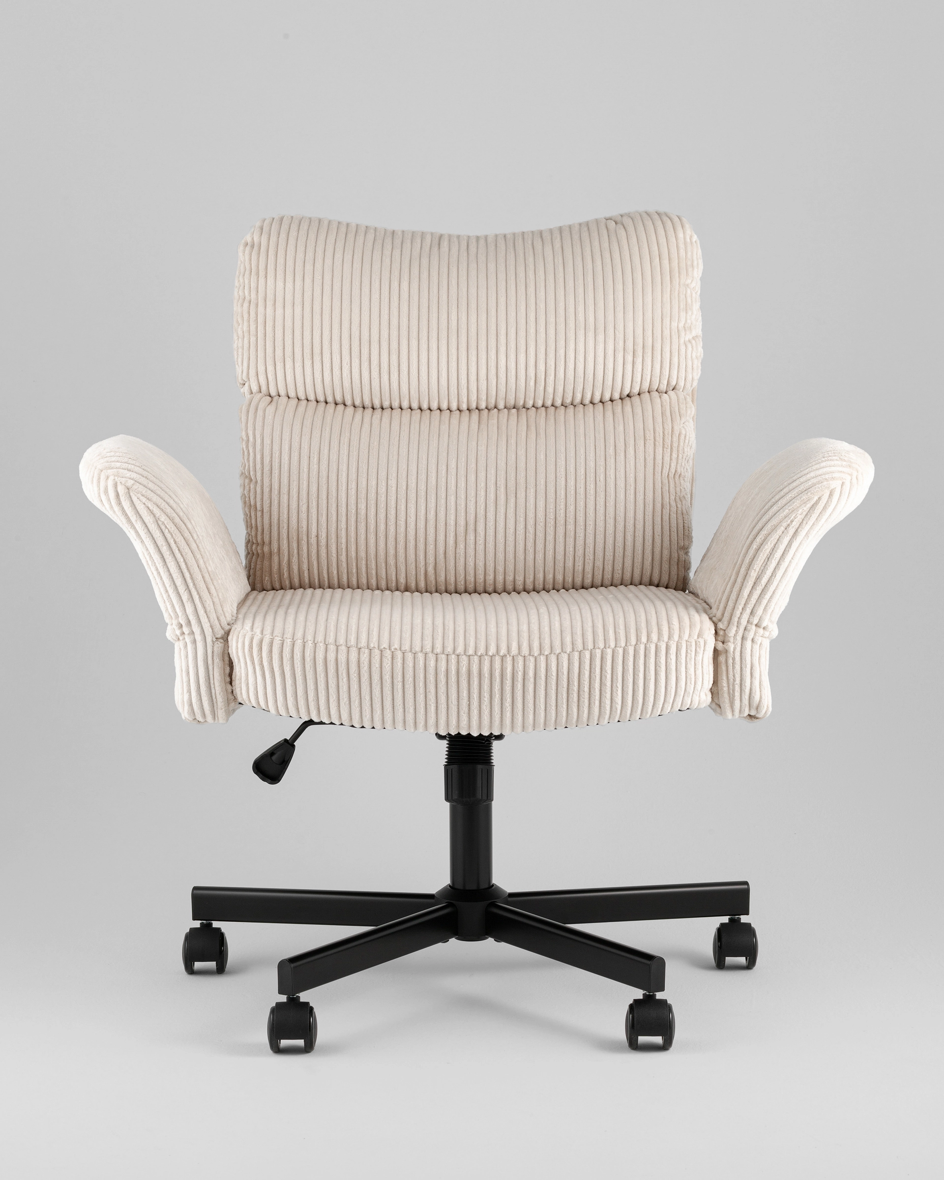 Кресло офисное TopChairs Nami с откидными подлокотниками кремовый