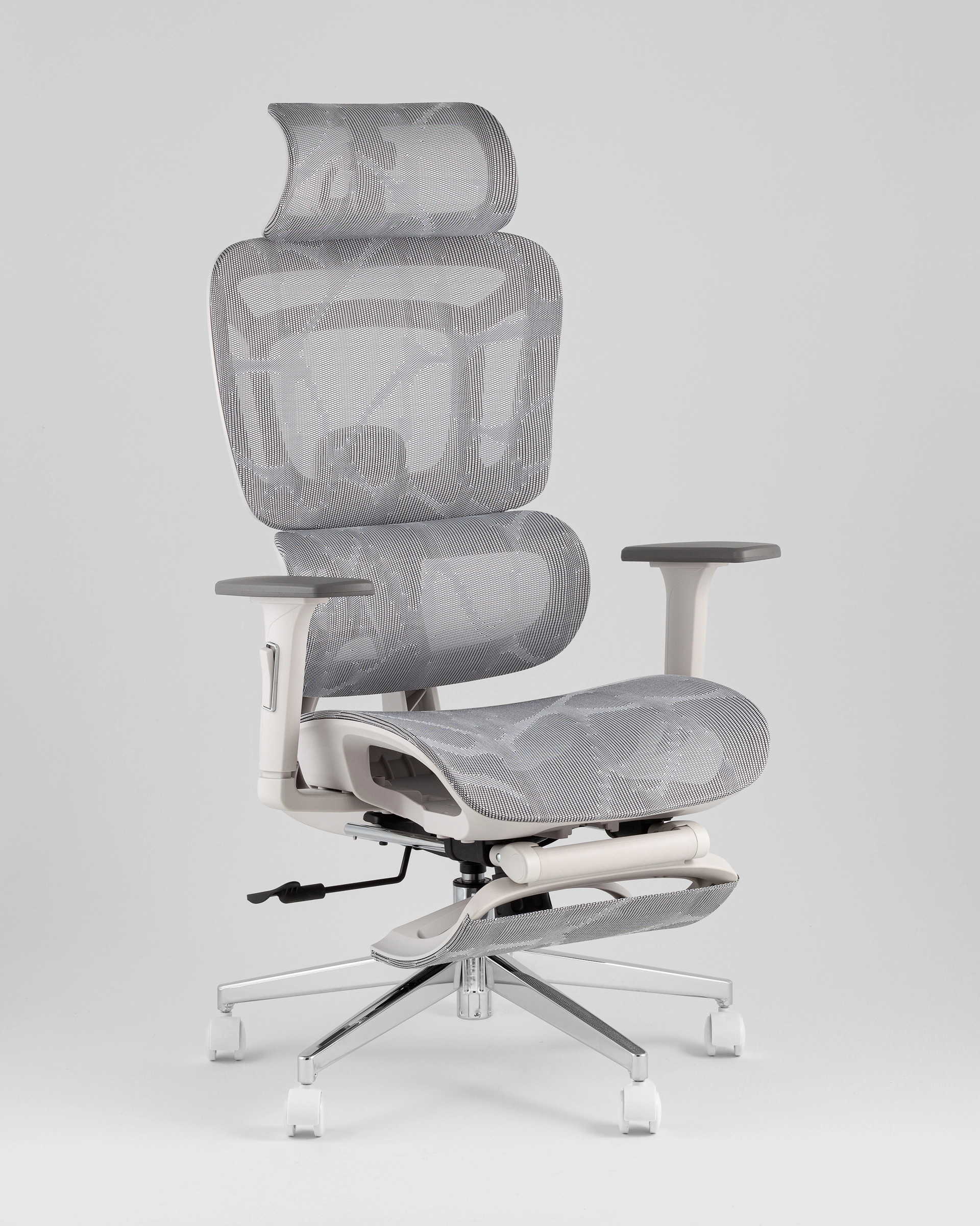 Кресло офисное TopChairs Nimbus белая сетка белый пластик