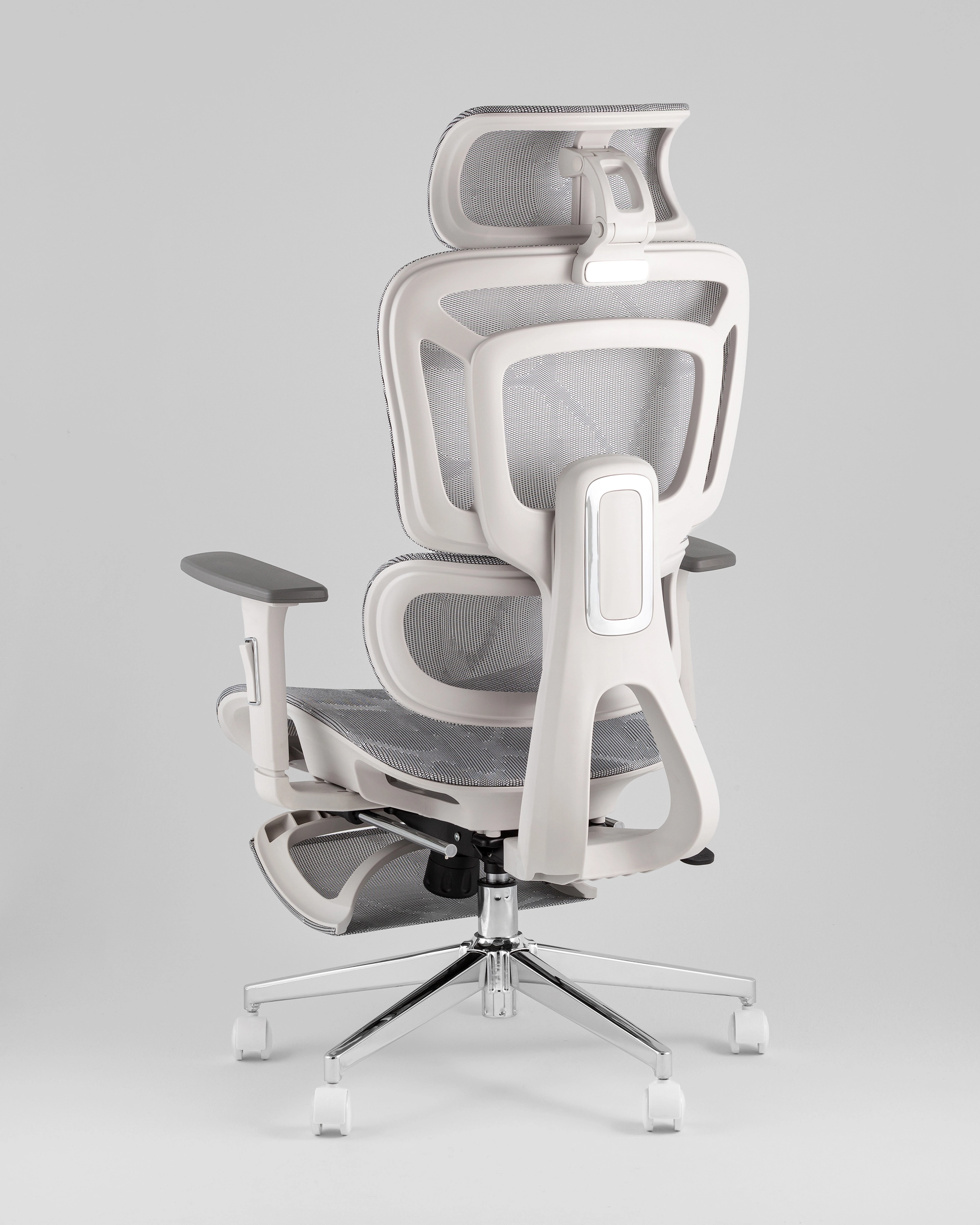 Кресло офисное TopChairs Nimbus белая сетка белый пластик