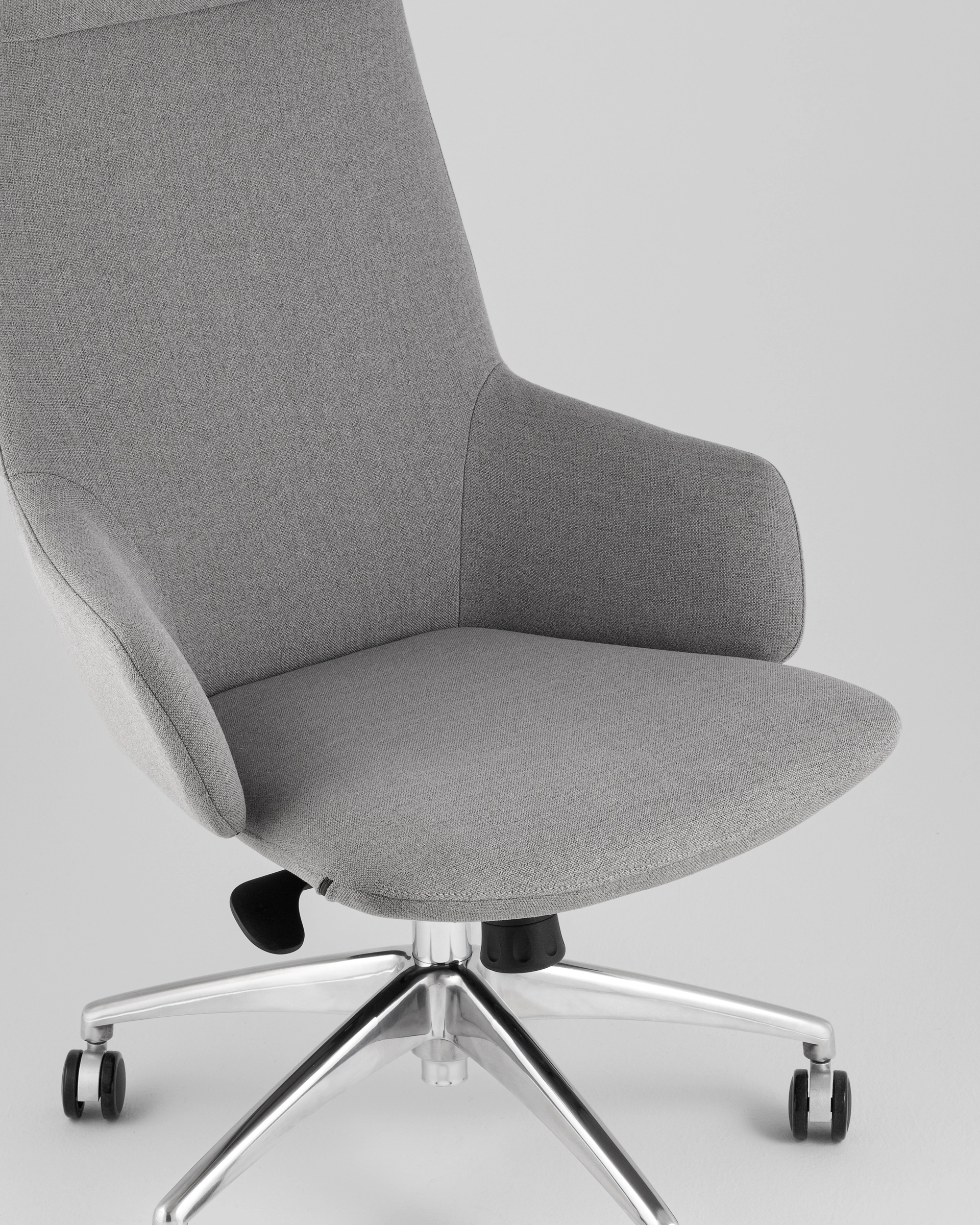 Кресло руководителя TopChairs Bow в ткани серый