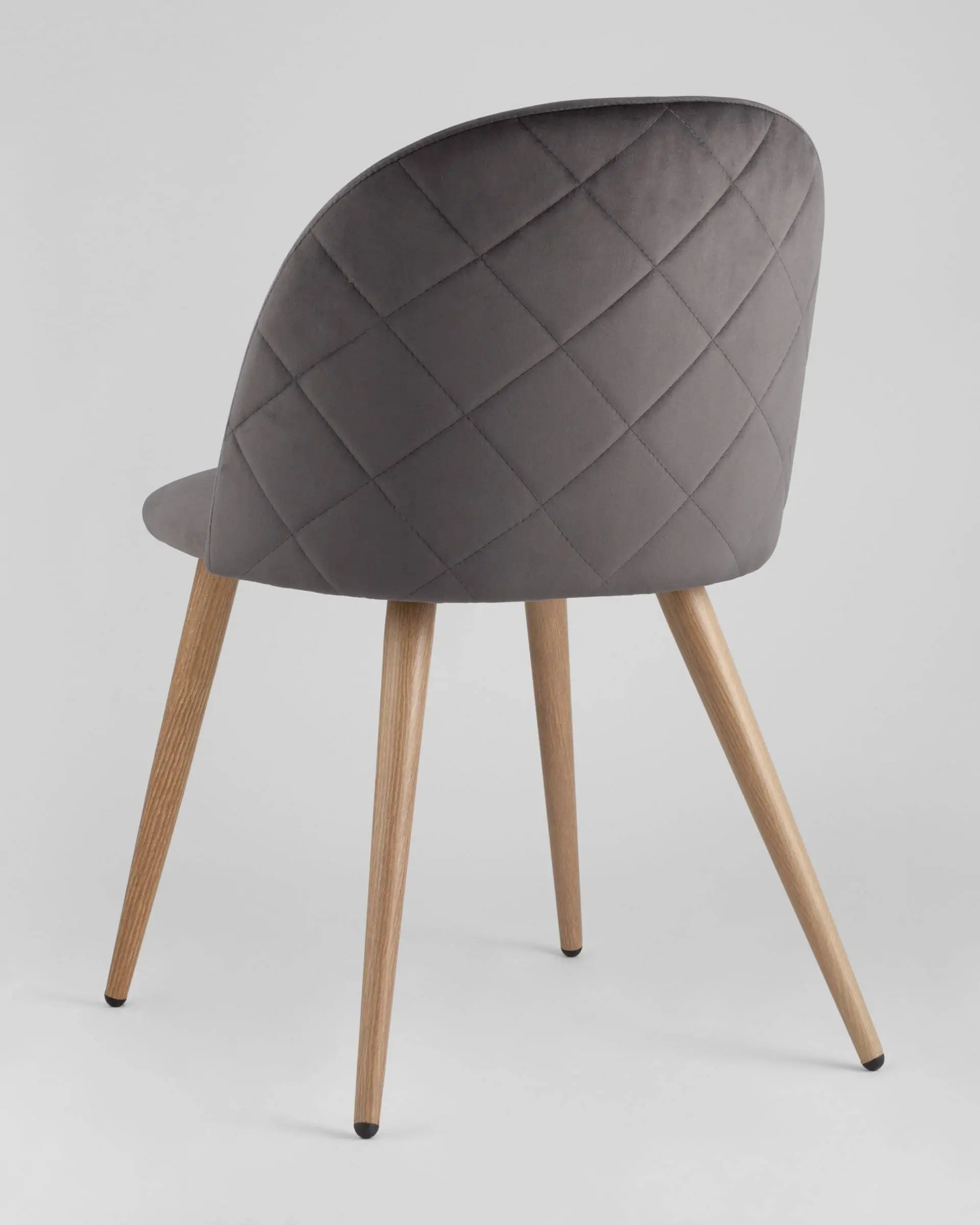 Обеденная группа стол Target 80*80, 4 стула Лион велюр с ромбами серый