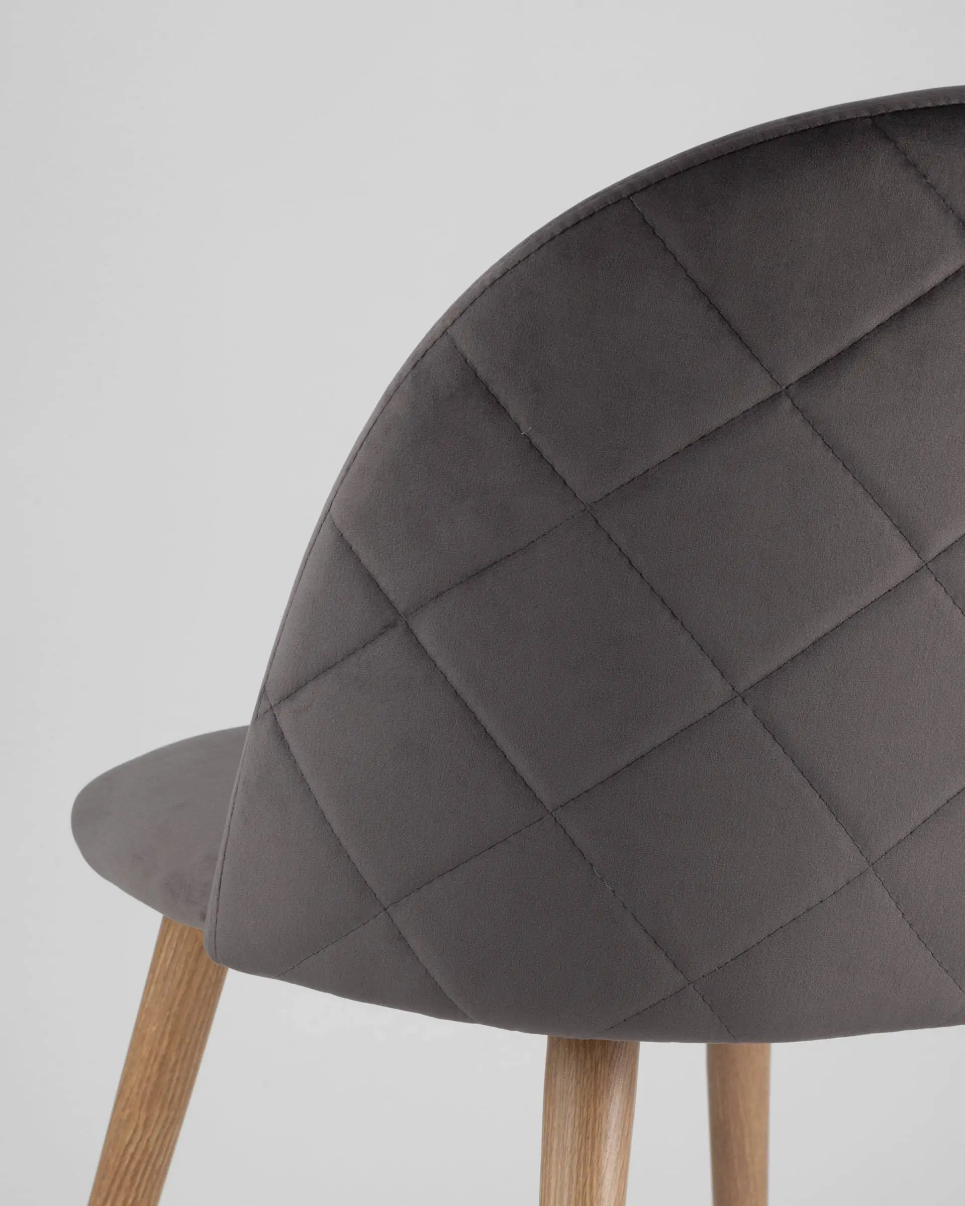 Обеденная группа стол Target 80*80, 4 стула Лион велюр с ромбами серый