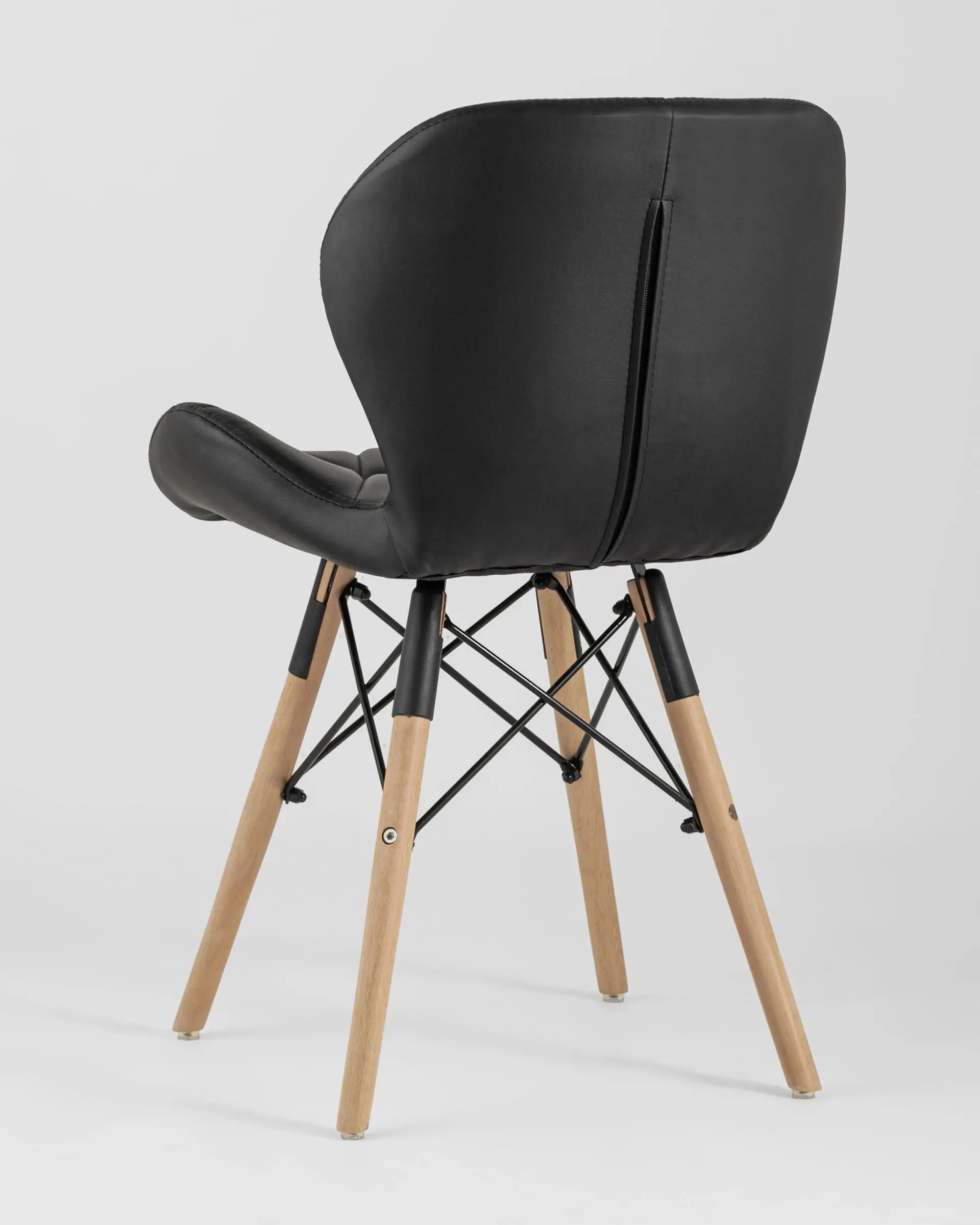 Обеденная группа стол Target 80*80, 4 стула Бон экокожа черный