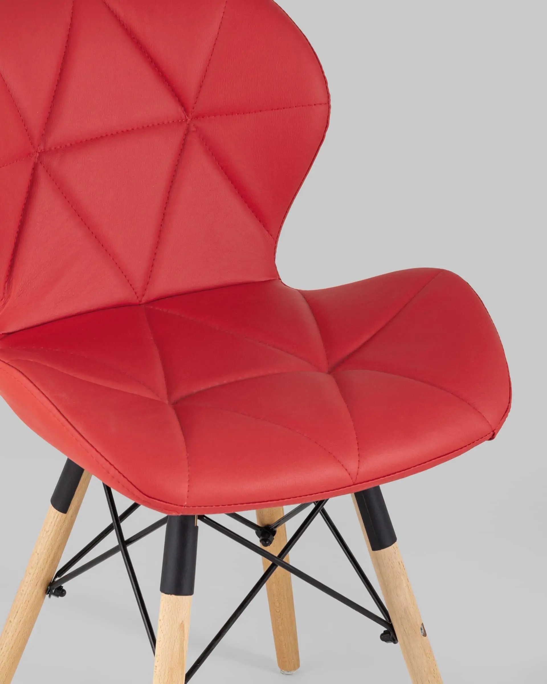 Обеденная группа стол Target 80*80, 4 стула Бон экокожа красный