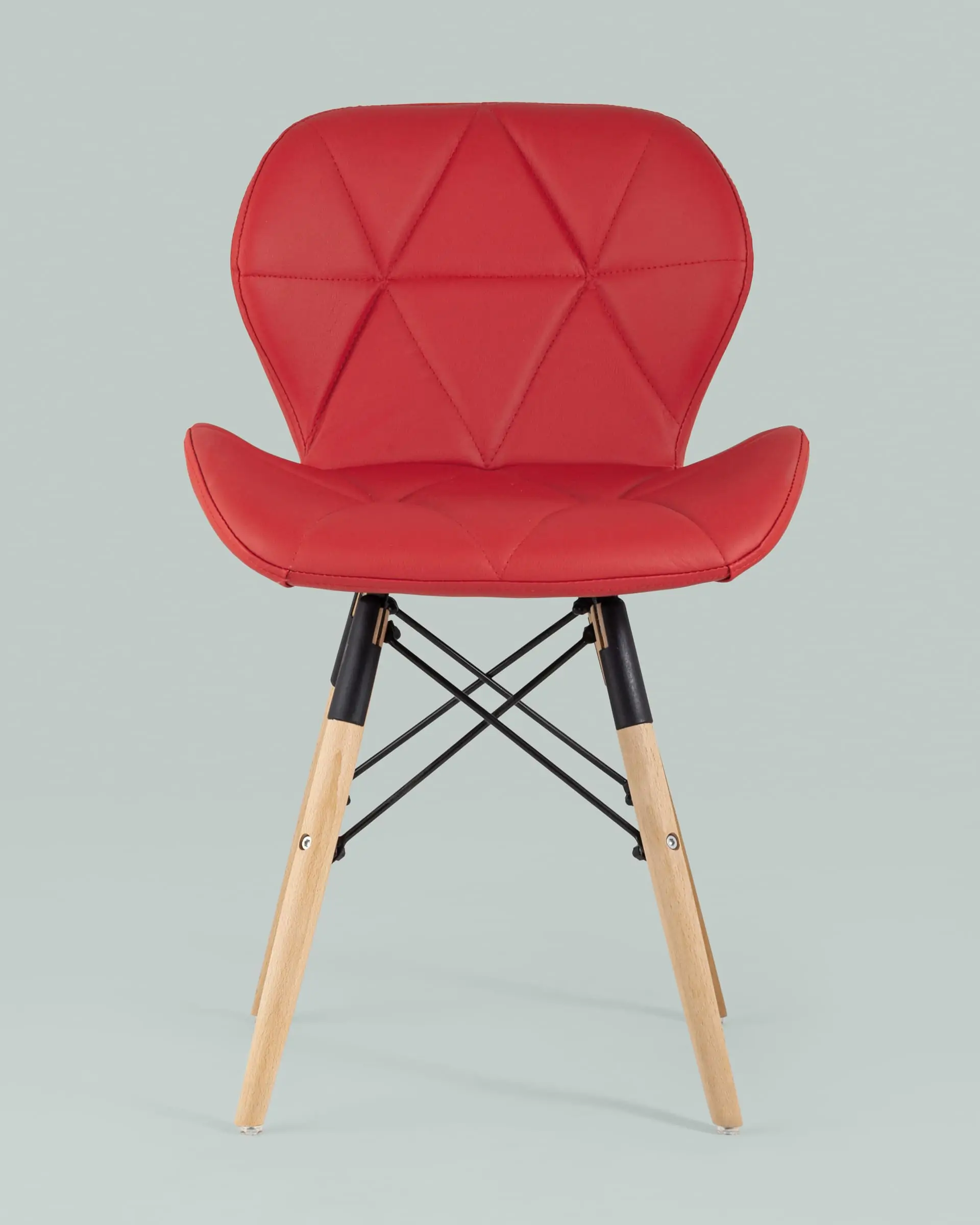 Обеденная группа стол Target 80*80, 4 стула Бон экокожа красный