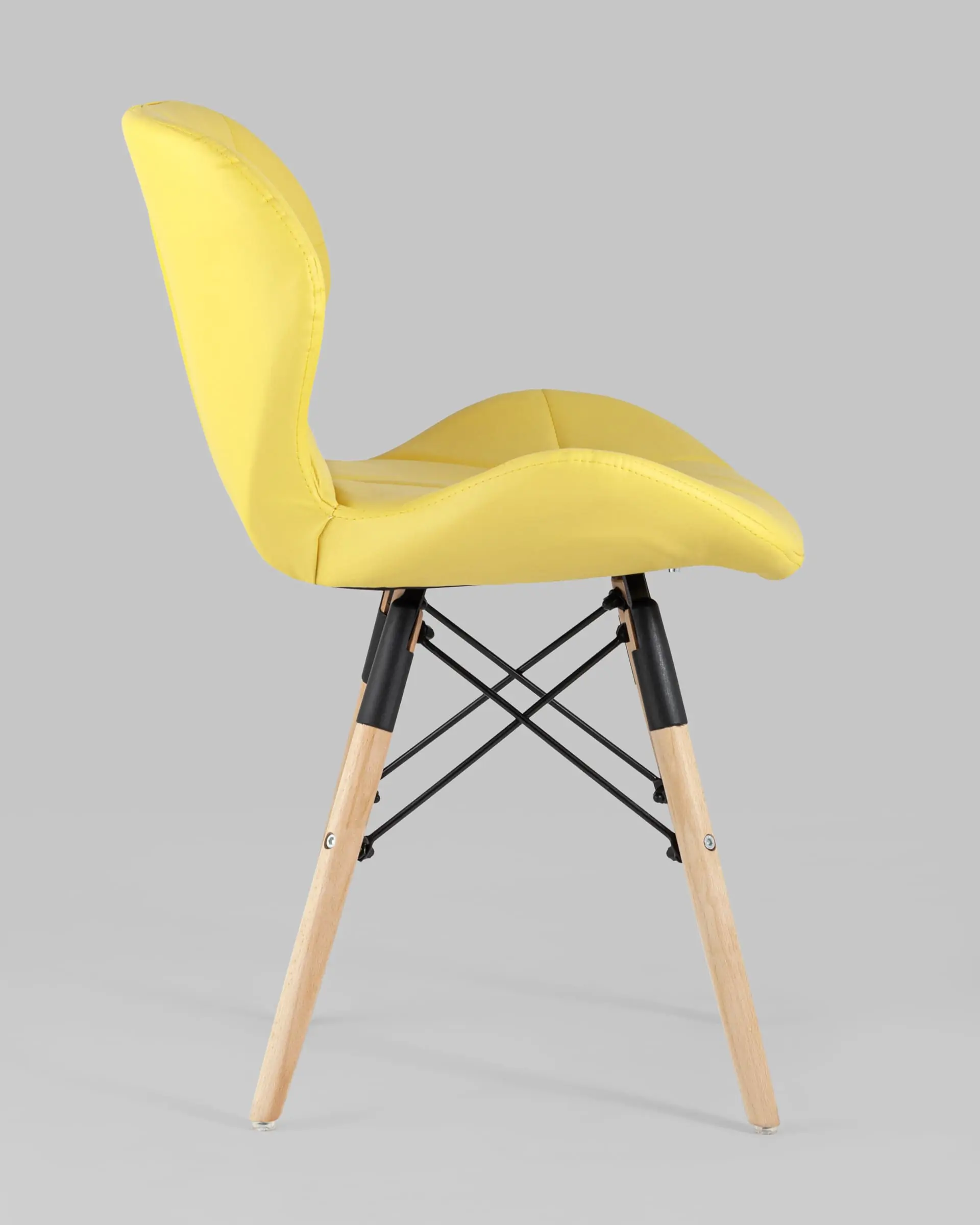 Обеденная группа стол Target 80*80, 4 стула Бон экокожа желтый