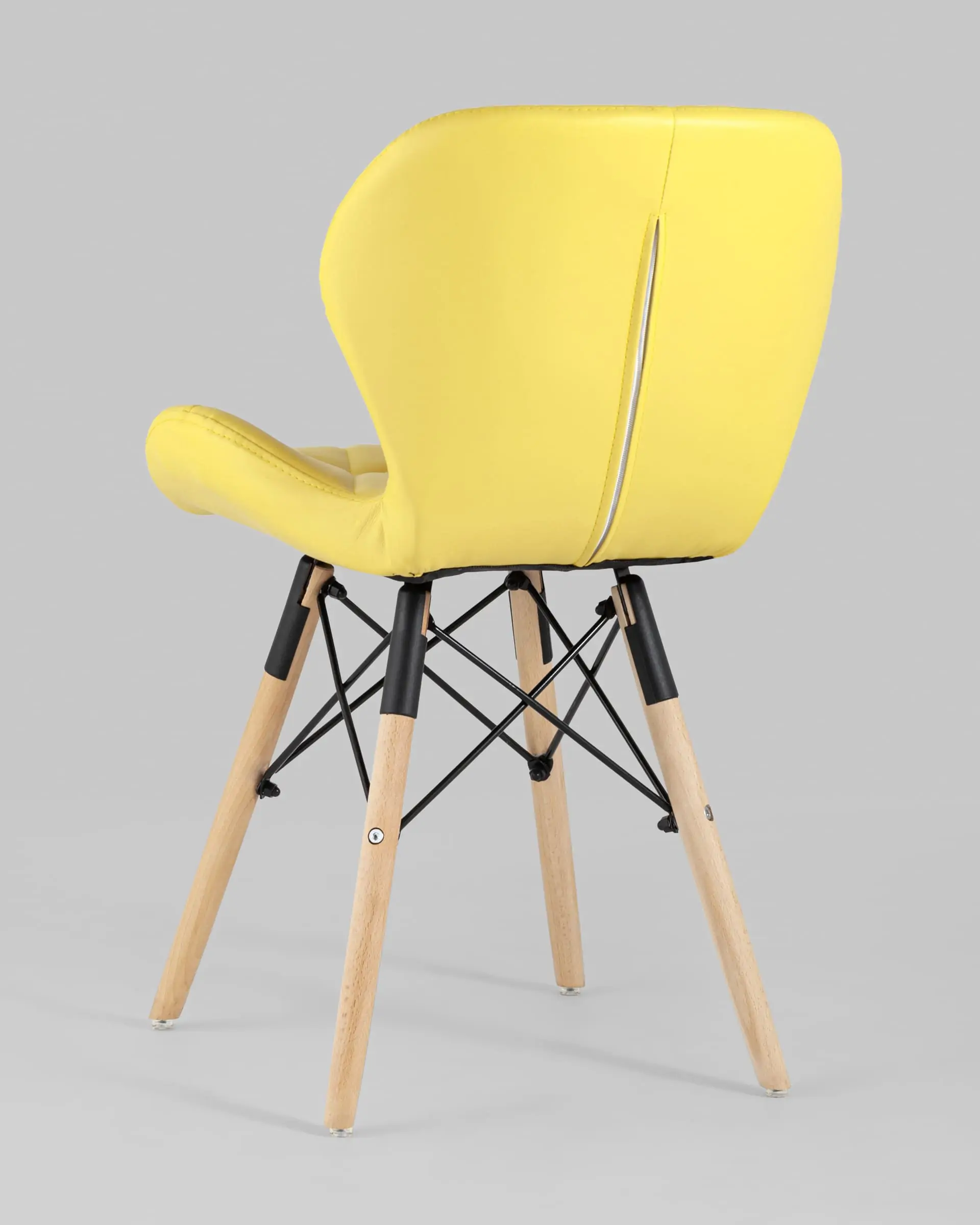 Обеденная группа стол Target 80*80, 4 стула Бон экокожа желтый