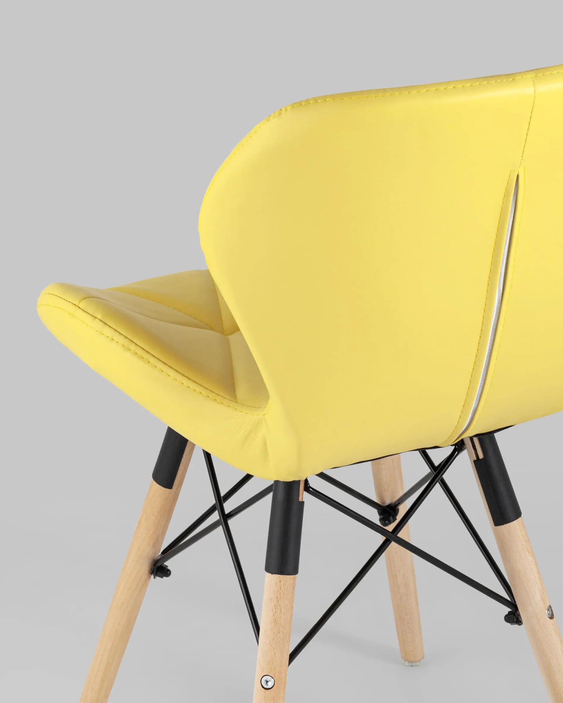 Обеденная группа стол Target 80*80, 4 стула Бон экокожа желтый