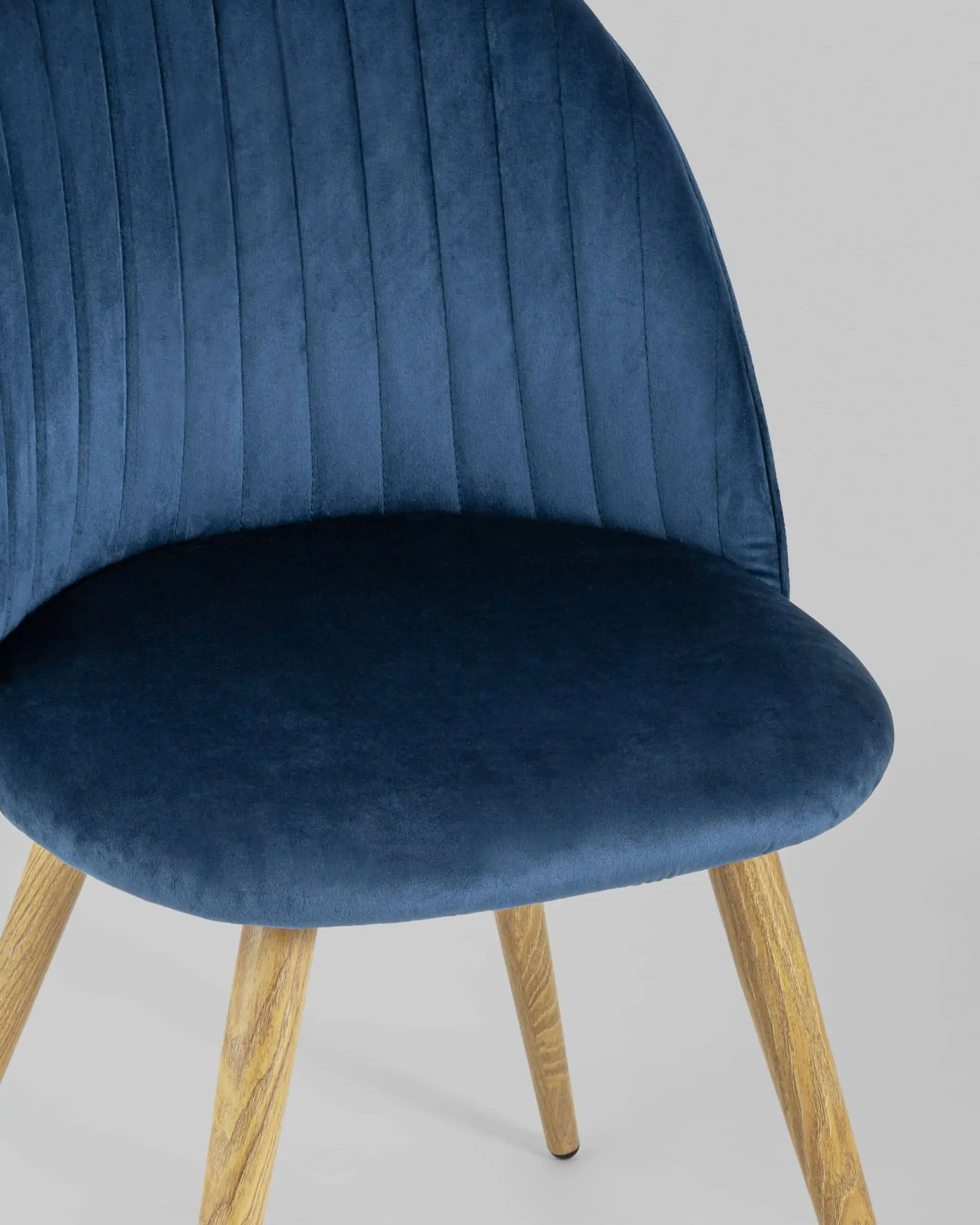 Обеденная группа стол Target 80*80, 4 стула Лион Страйпс велюр голубой