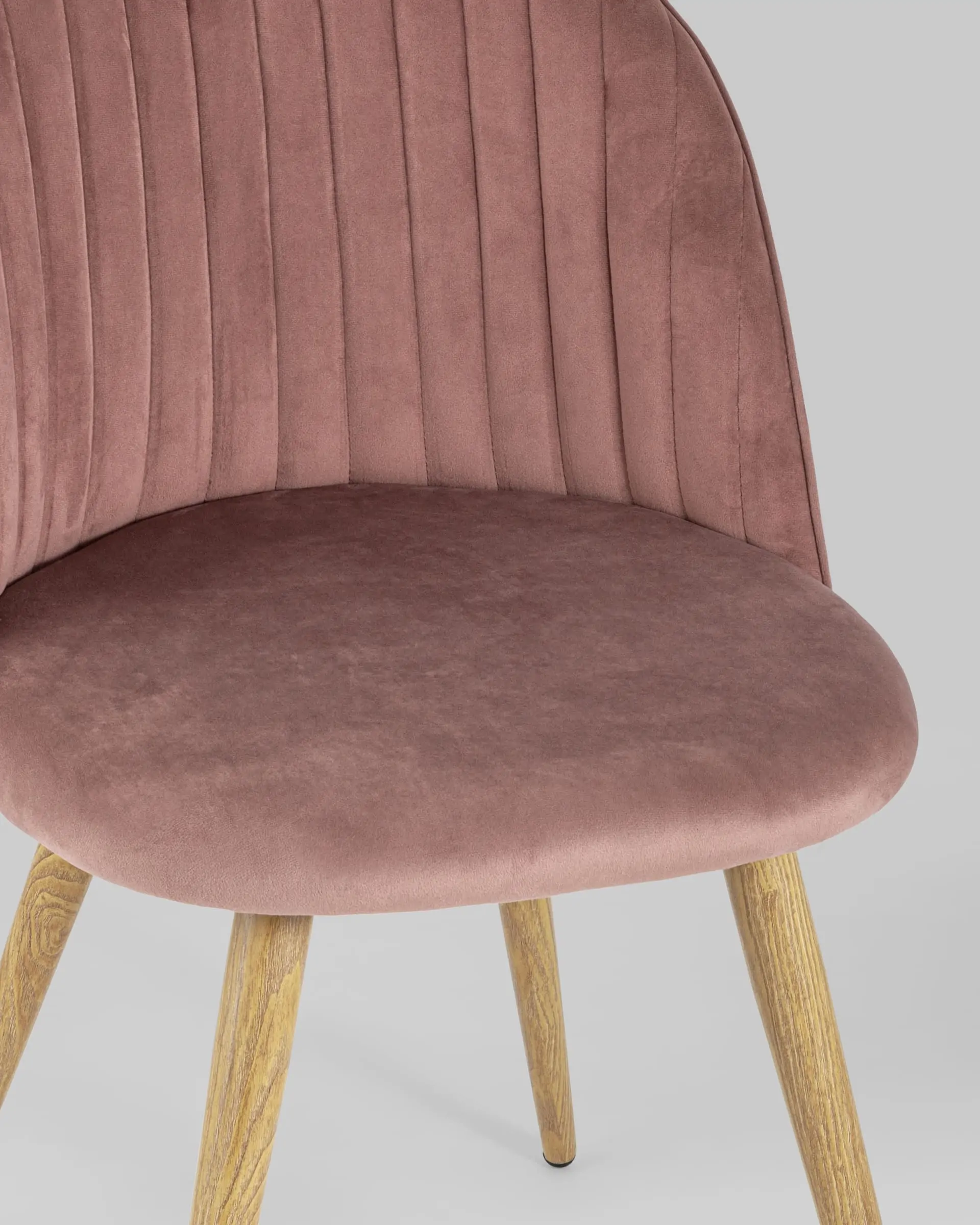 Обеденная группа стол Target 80*80, 4 стула Лион Страйпс велюр розовый