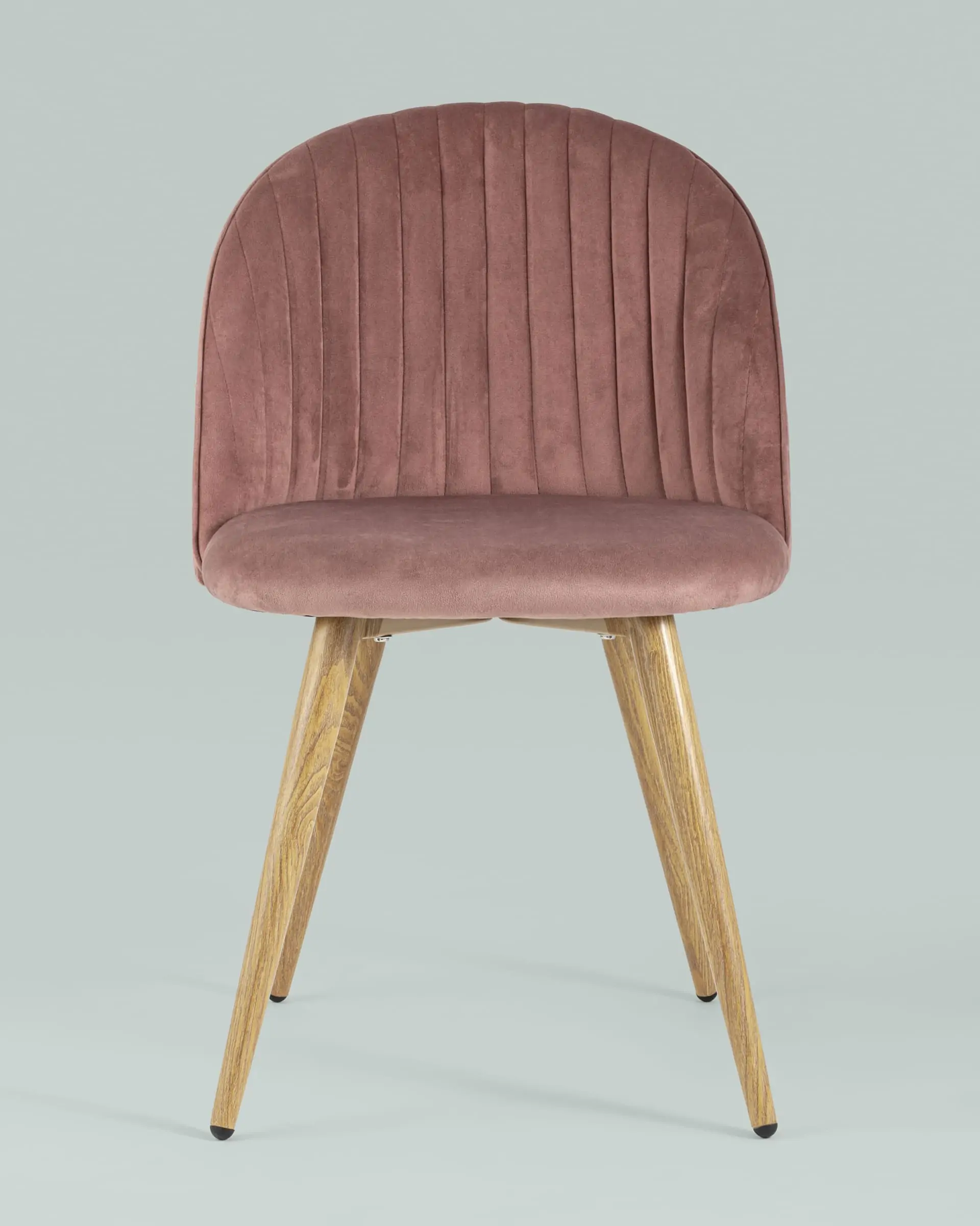 Обеденная группа стол Target 80*80, 4 стула Лион Страйпс велюр розовый