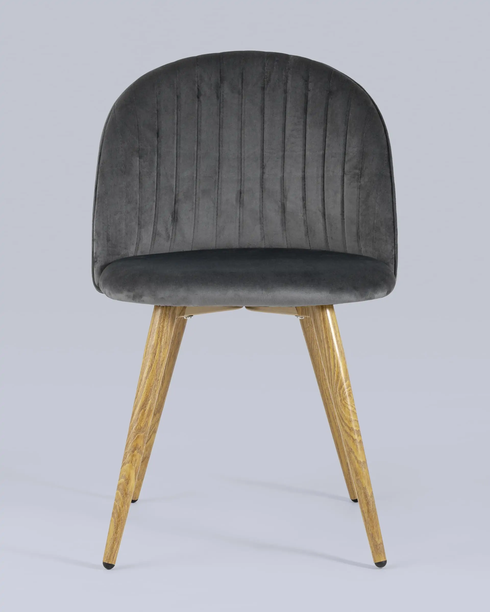 Обеденная группа стол Target 80*80, 4 стула Лион Страйпс велюр серый