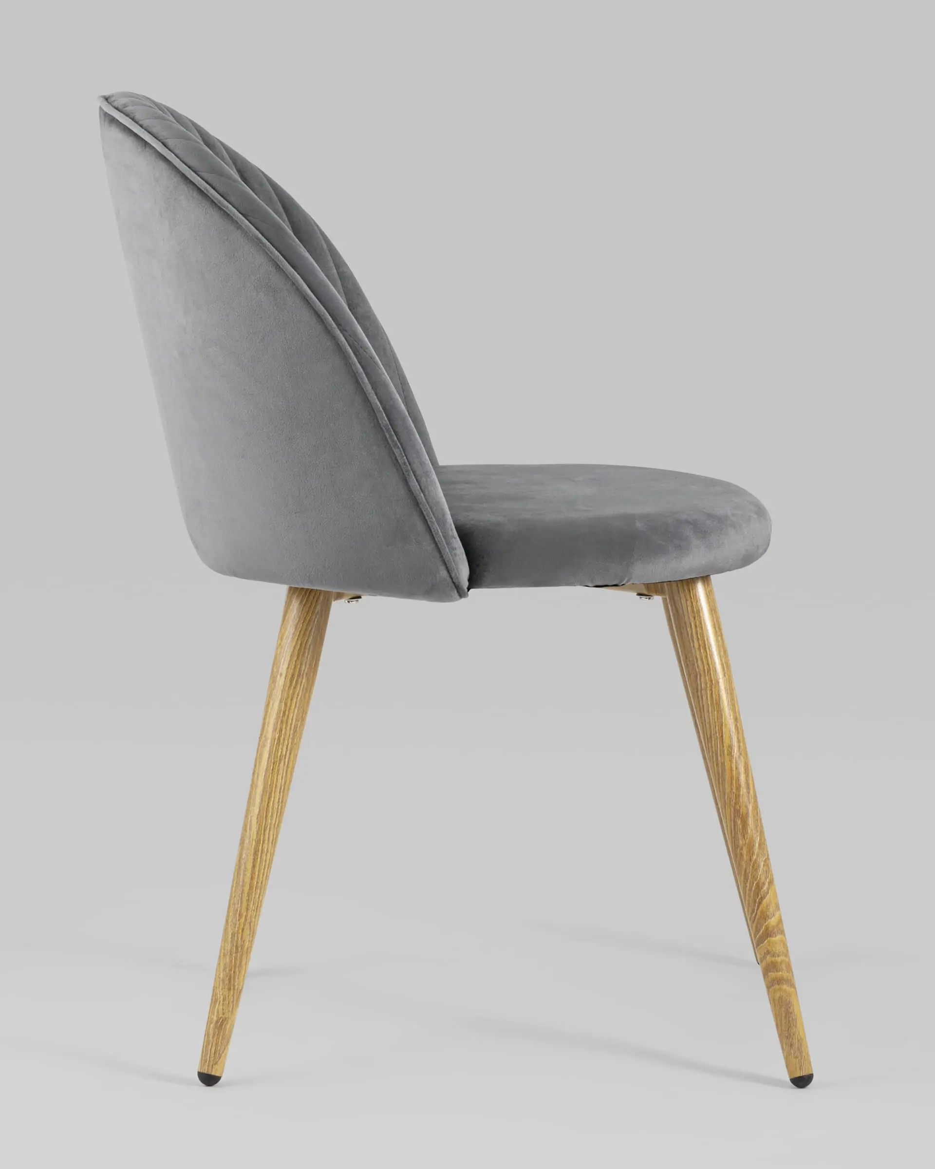 Обеденная группа стол Target 80*80, 4 стула Лион Страйпс велюр серый