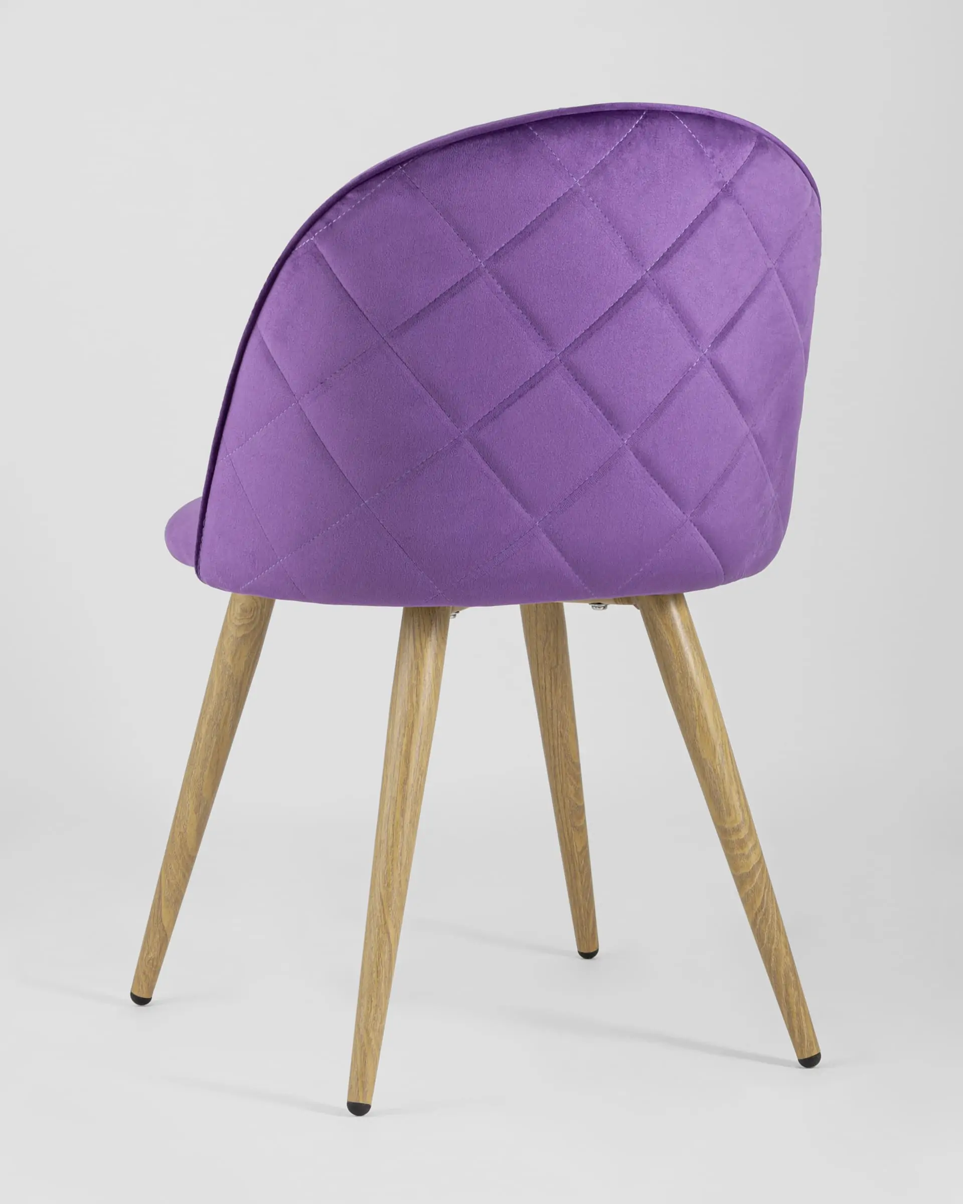 Обеденная группа стол Target 80*80, 4 стула Лион велюр с ромбами лиловый