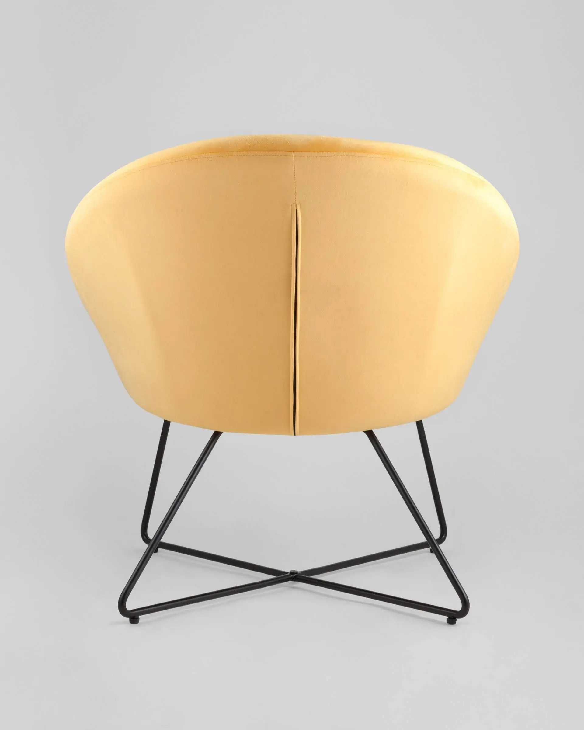 Кресло Колумбия оранжевое велюр на металлических ножках