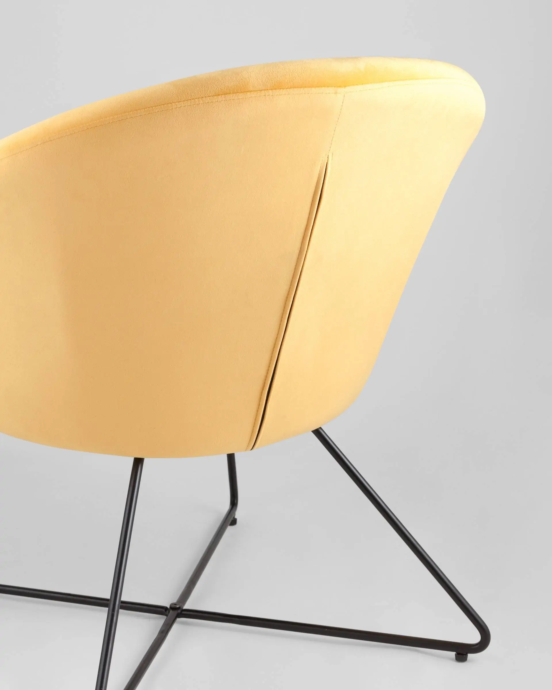 Кресло Колумбия оранжевое велюр на металлических ножках