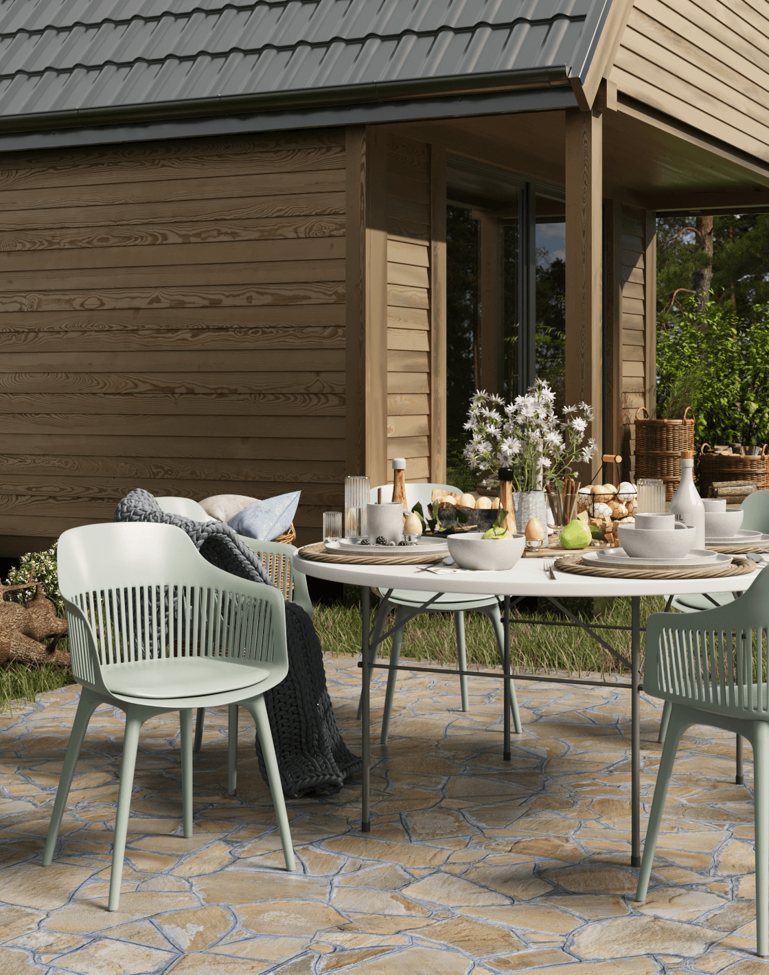 Стул Crocus, Стол складной Кейт