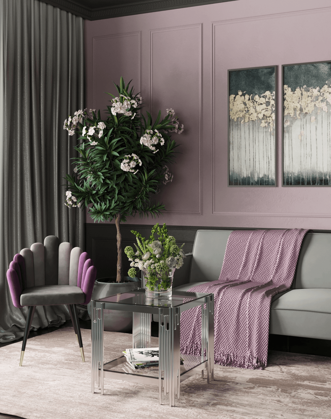 Кресло Камелия, Диван Кассель, Журнальный столик ГЭТСБИ