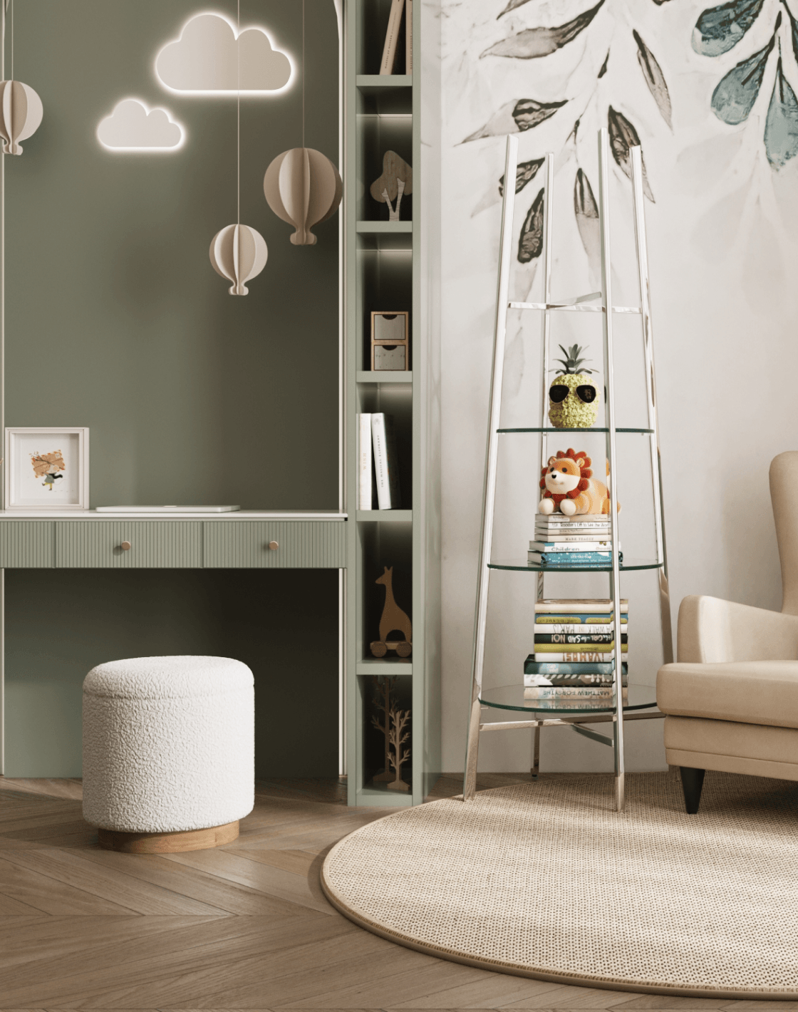 Стелаж Ланс, Пуф Холли