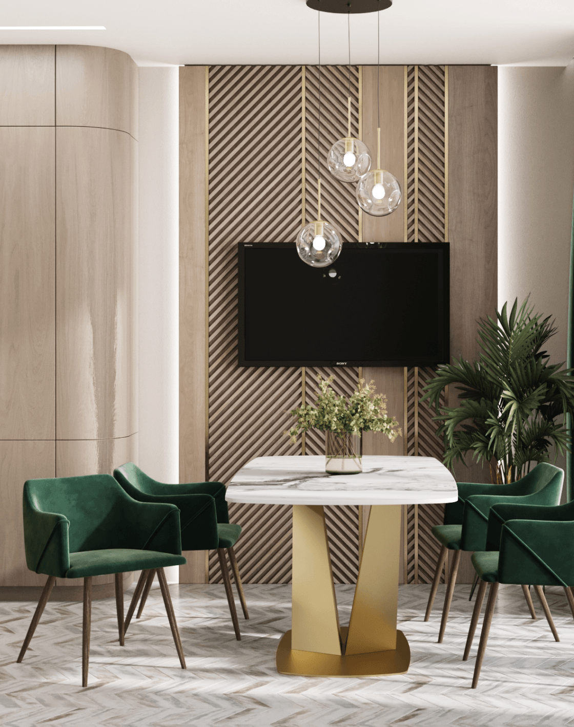 Стол Аврора, Стул Монарх, Светильник подвесной Samitra