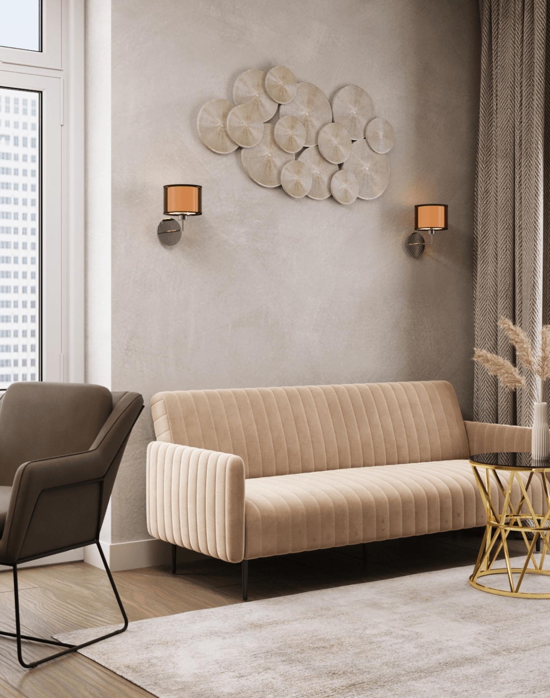 Бра Room, Диван Дрезден, Кресло Роланд, Журнальный столик Вива