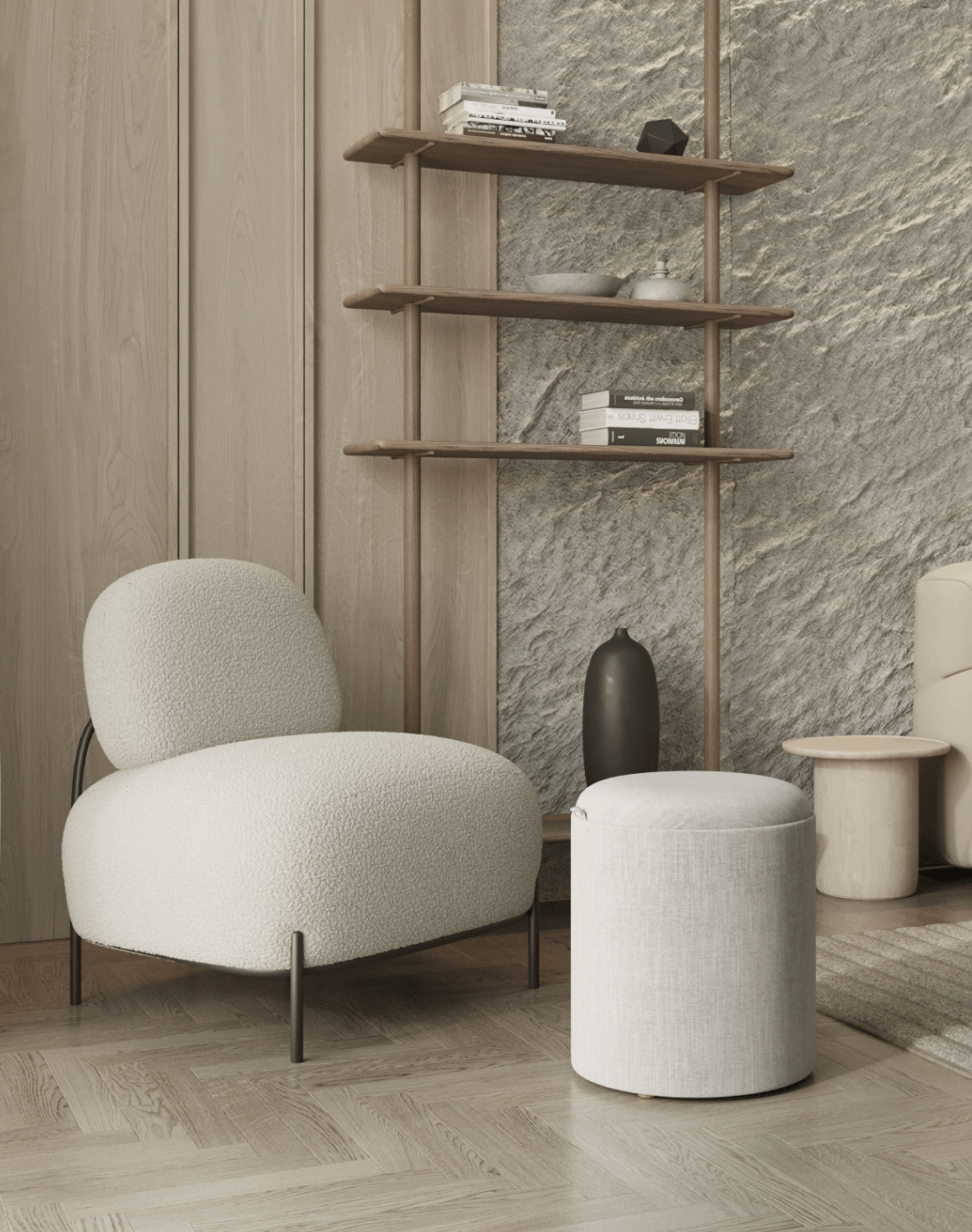 Кресло Стоун, Пуф-столик Хюгге S