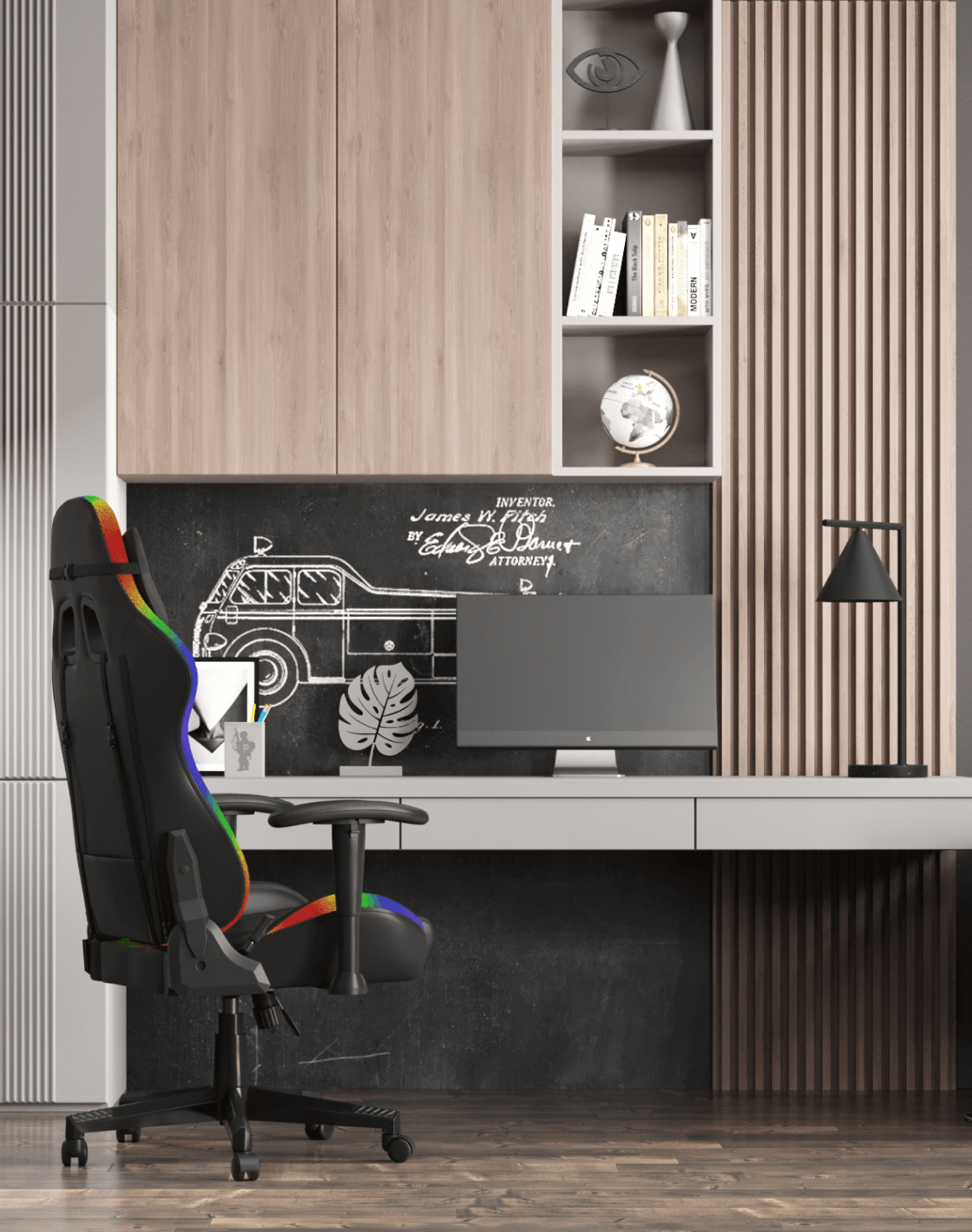 Кресло компьютерное TopChairs, Настольная лампа Omaha