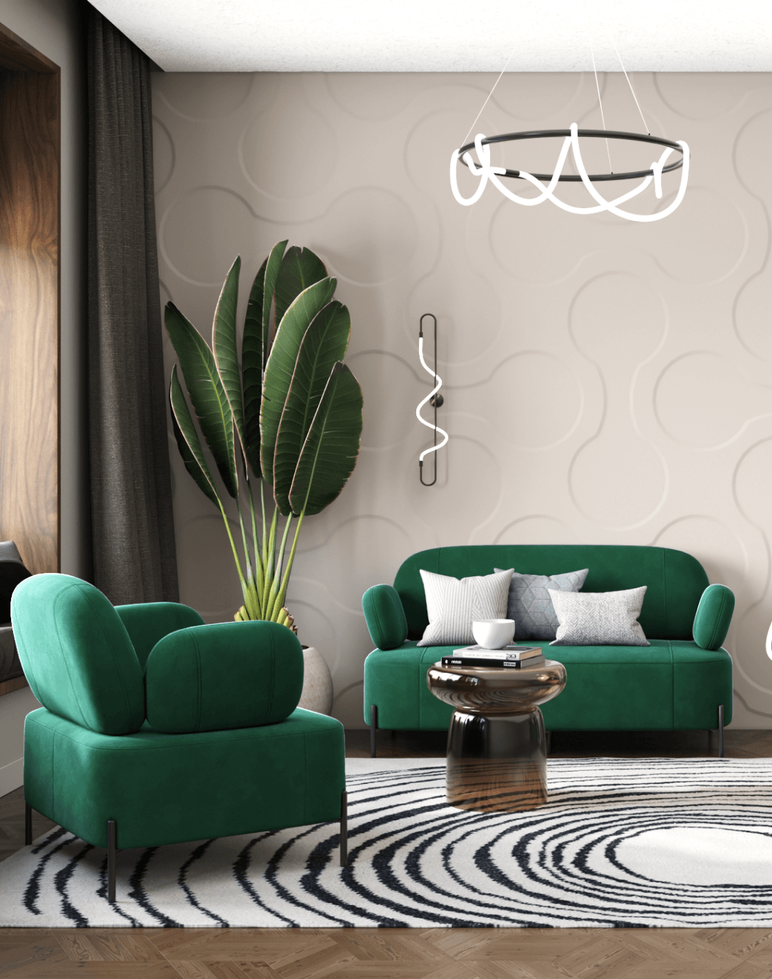 Диван Кэнди, Кресло Кэнди, Светильник подвесной True