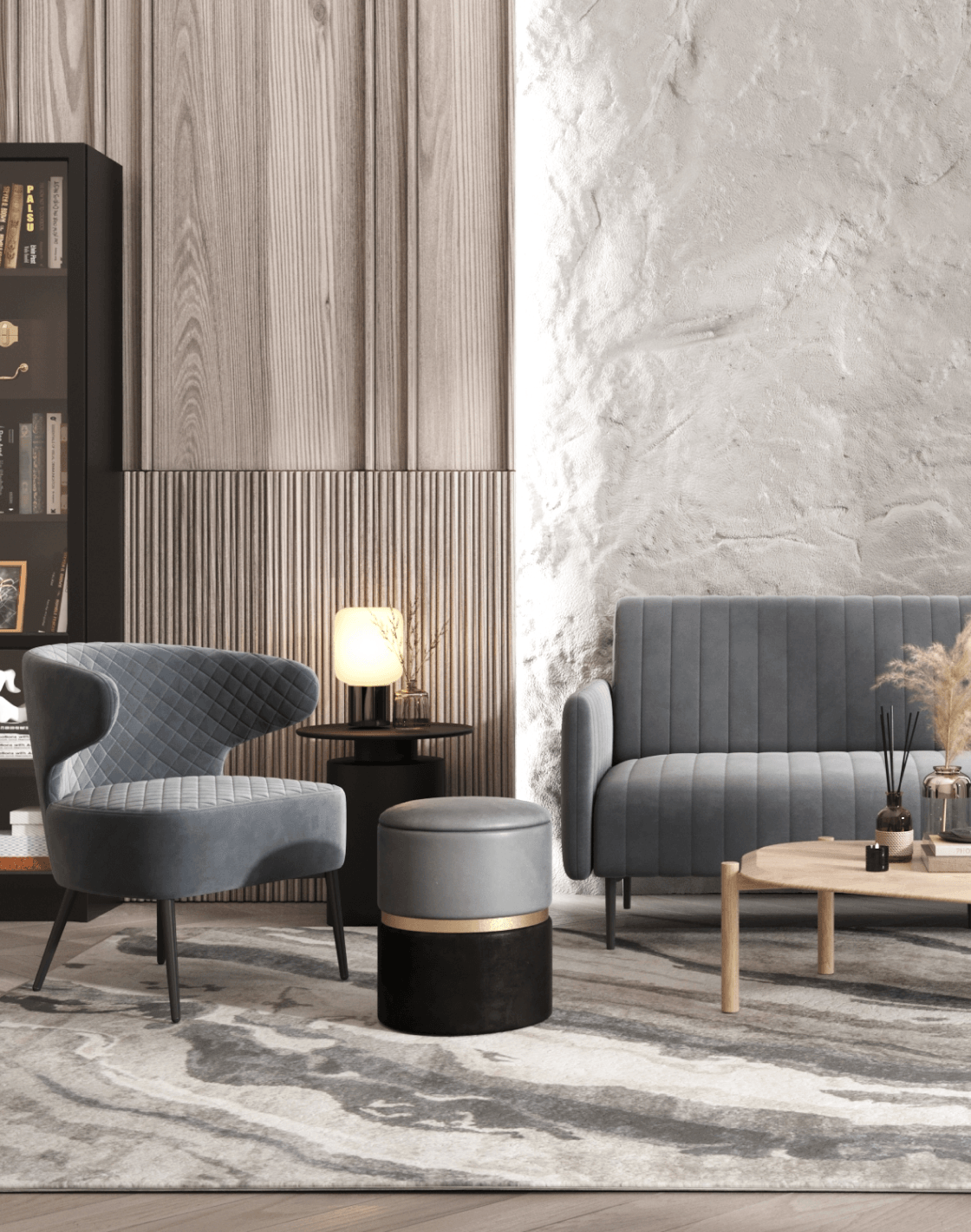 Пуф Кэрри, Кресло Royal, Диван Дрезден