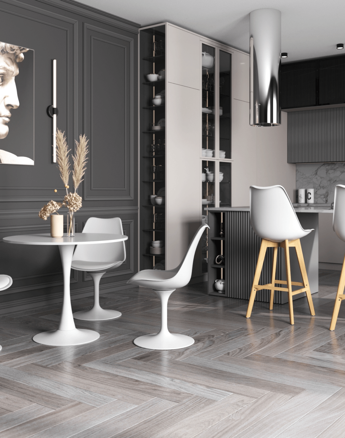 Стул Tulip, Стол Tulip, Стул барный FRANKFURT