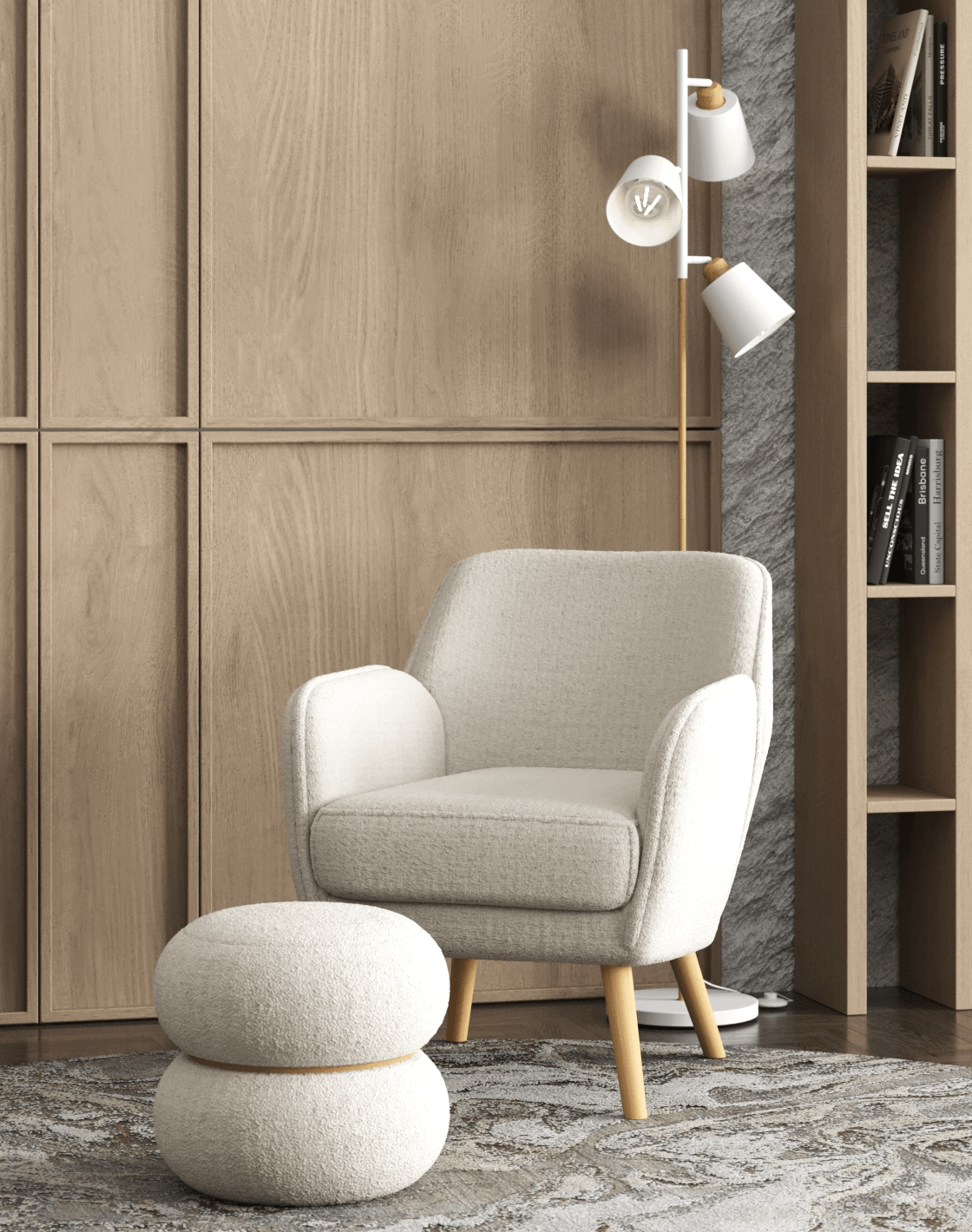 Пуф Полли, Кресло Ричи, Торшер Floor