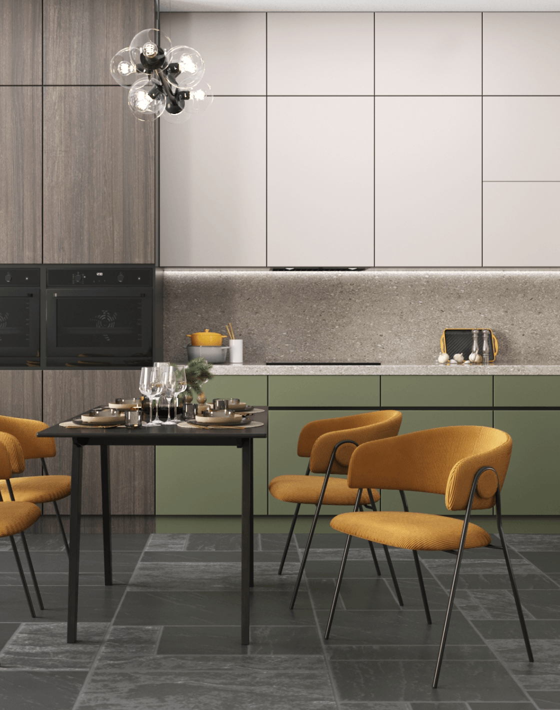 Стол GUDI, Стул Колин, Long Стол GUDI, Стул Колин, Long