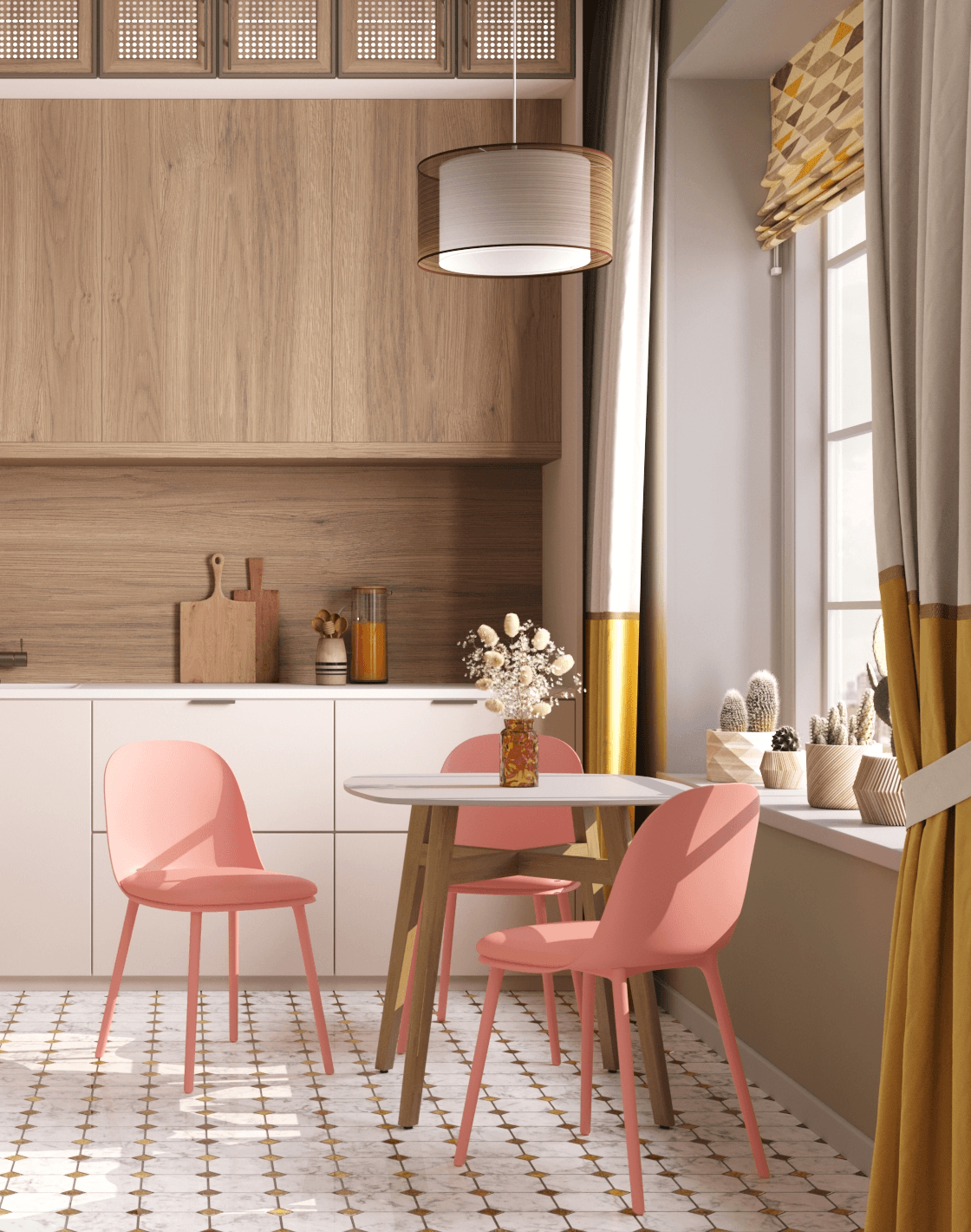 Стул Fog, Стол Target, Светильник подвесной Room