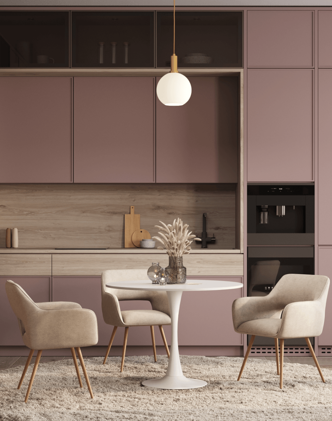 Стол Tulip, Стул Кромвель, Светильник подвесной Martin