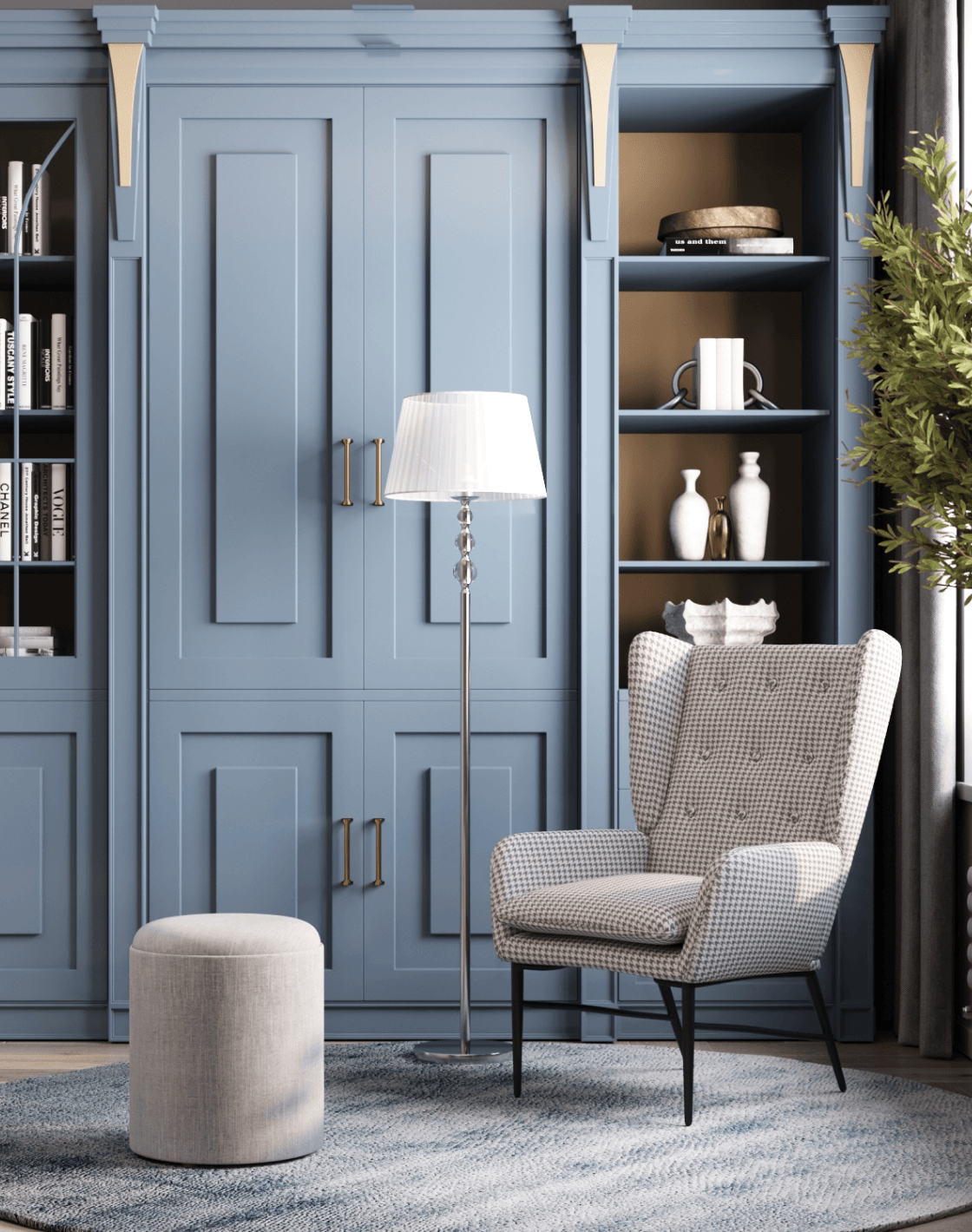 Торшер Feels, Кресло Мэйден, Пуф-столик Хюгге