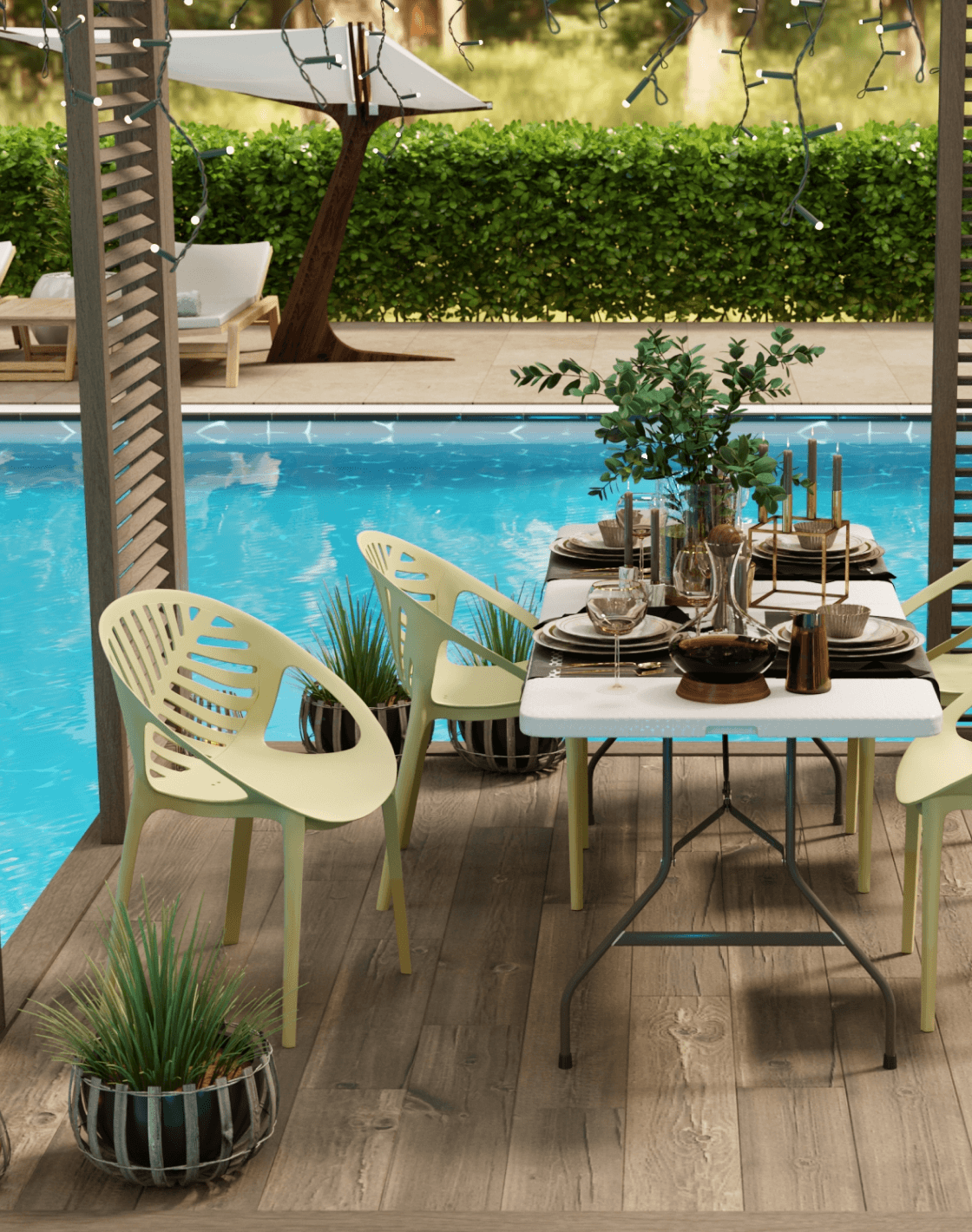 Стул Monstera, Стол складной Кейт