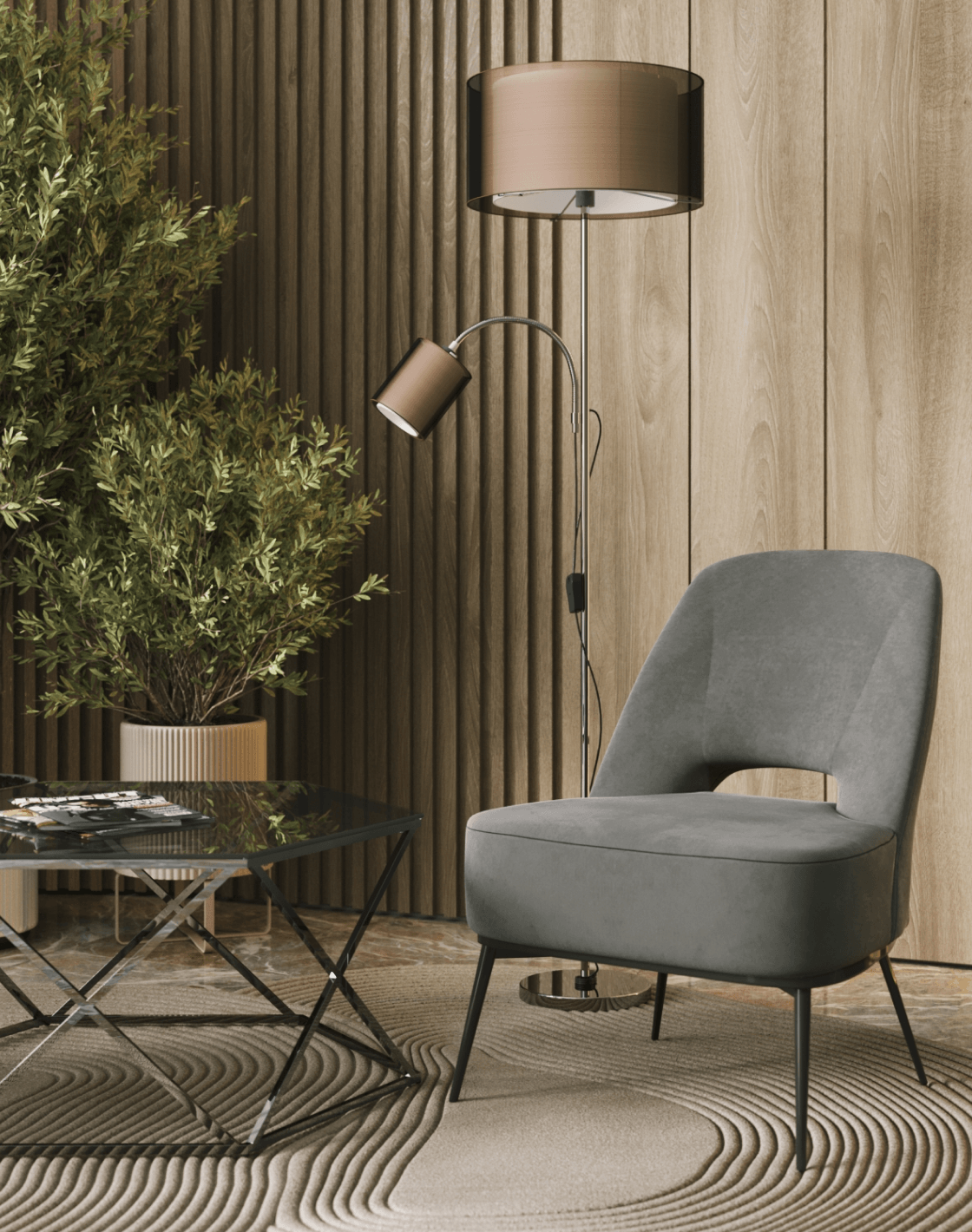  Торшер Room, Кресло Бостон, Журнальный столик Круз