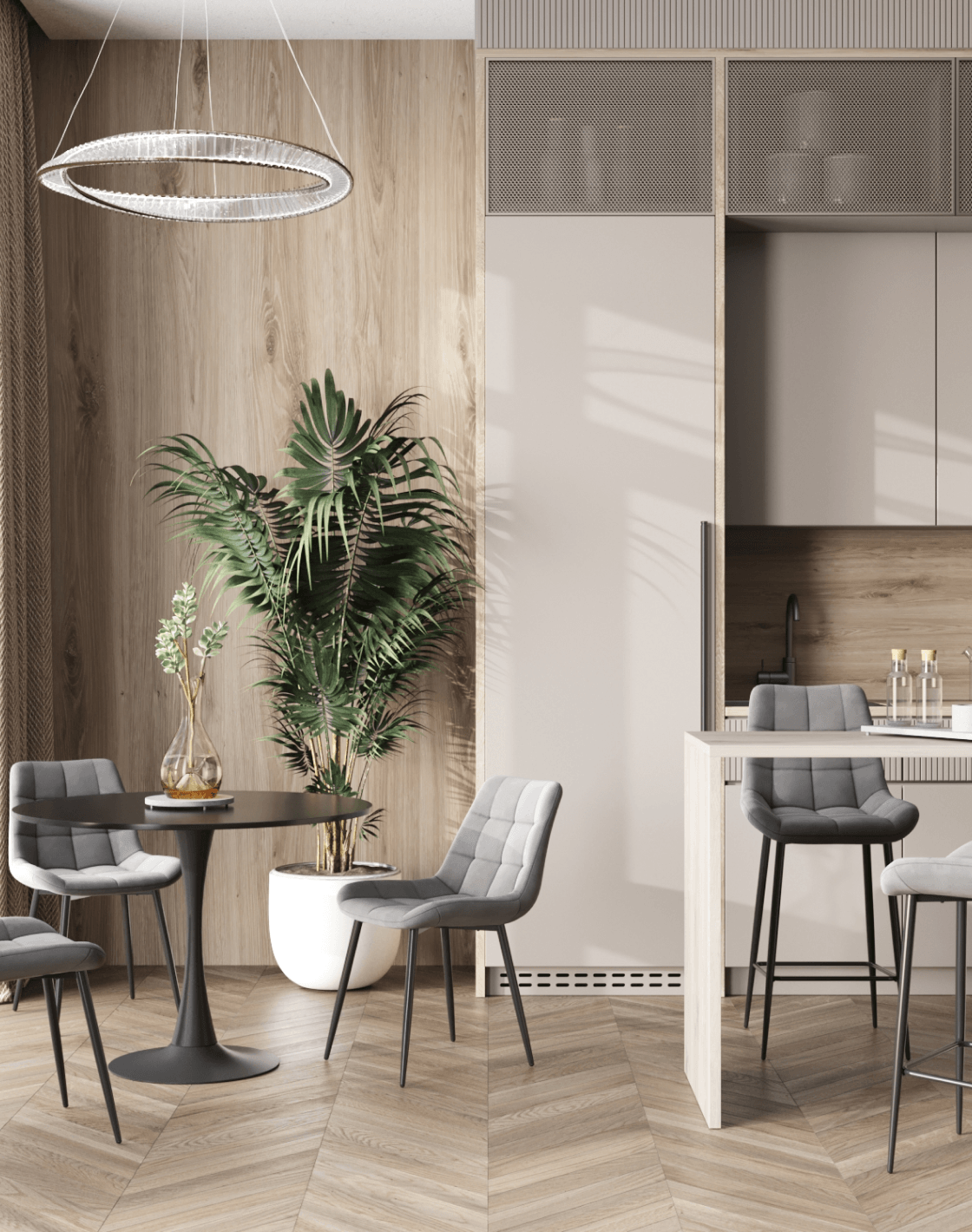 Стол Tulip, Стул Флекс, Стул барный Флекс, Люстра подвесная Asti