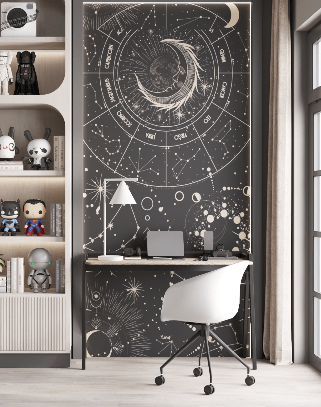 Кресло офисное LIBRA, Стол письменный Pyramid, Настольная лампа Omaha