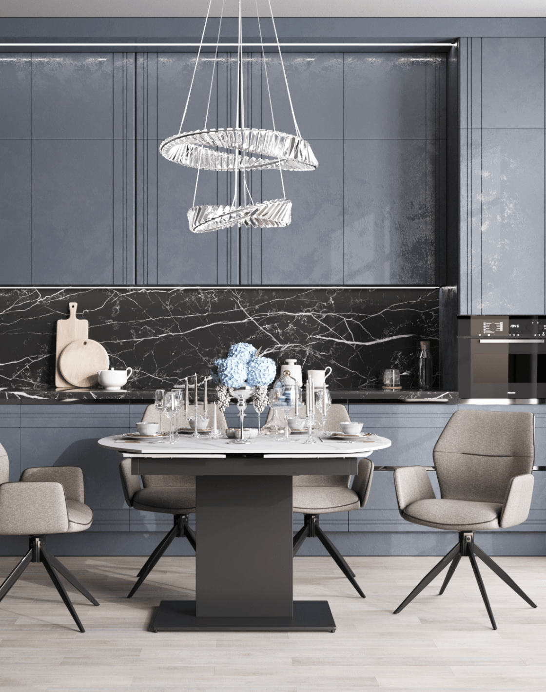  Стол Хлоя, Стул Helm, Люстра подвесная Asti