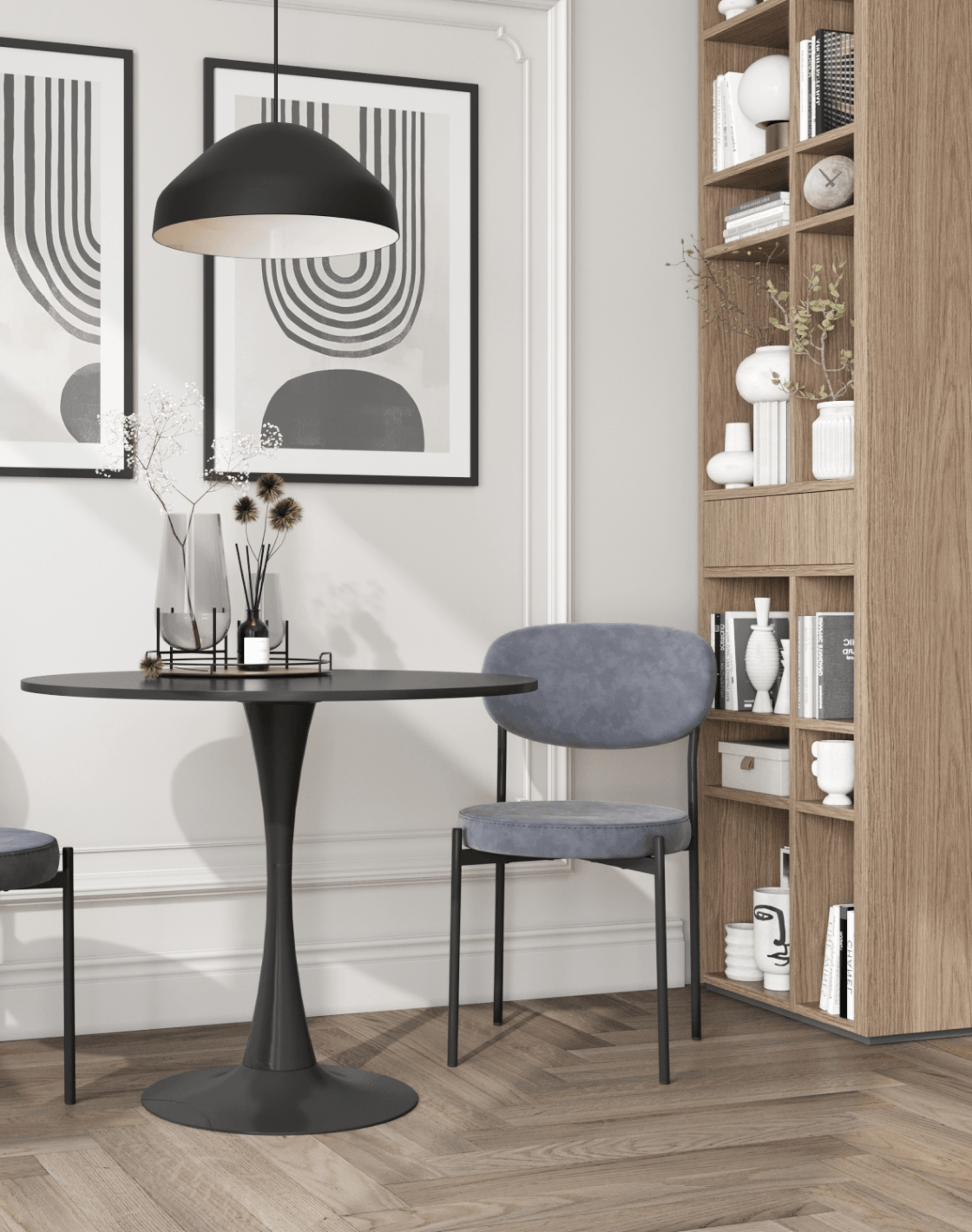 Стол Tulip, Стул Бриф NEW, Светильник подвесной Shades